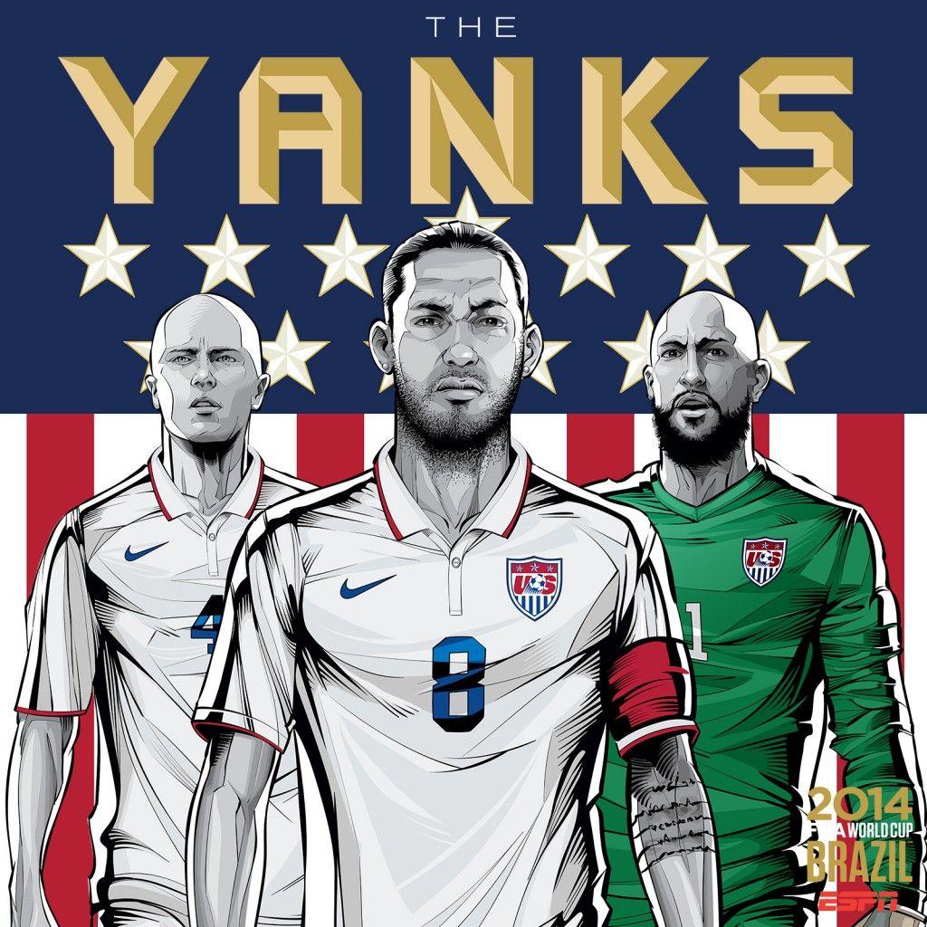 Illustrazione giocatori nazionale USA, 1024x1024 HD, PC