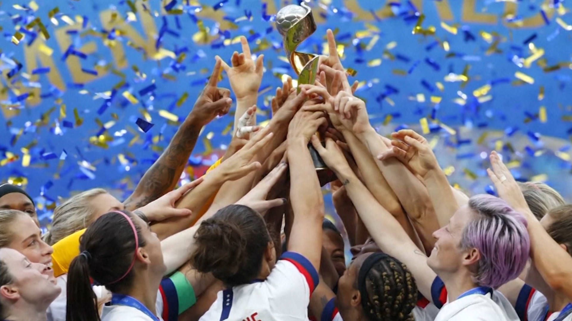 Squadra USA solleva trofeo, 1920x1080 Full HD 1080p, PC
