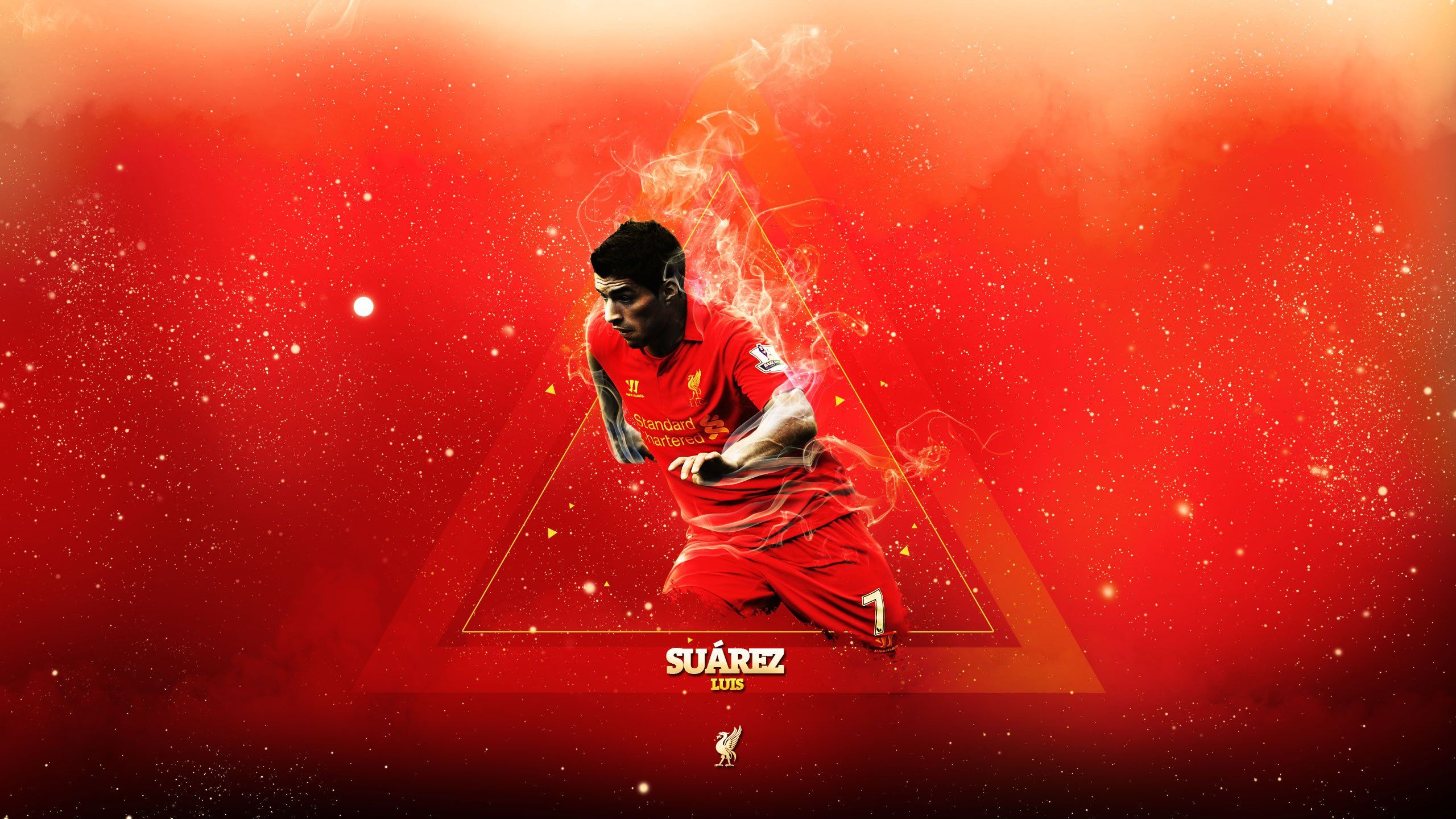 Suárez calciatore Liverpool rosso, Premier League, sfondi di Calcio, 2560x1440 2K QHD, PC