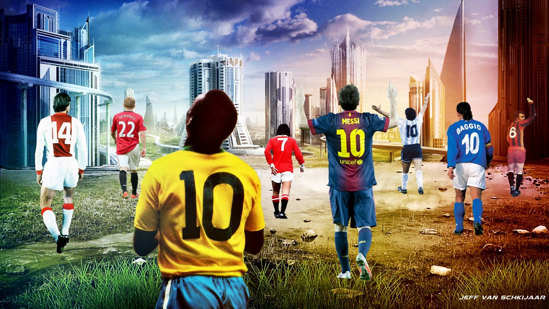 Calciatori leggendari numero 10, 1920x1080 Full HD 1080p, PC