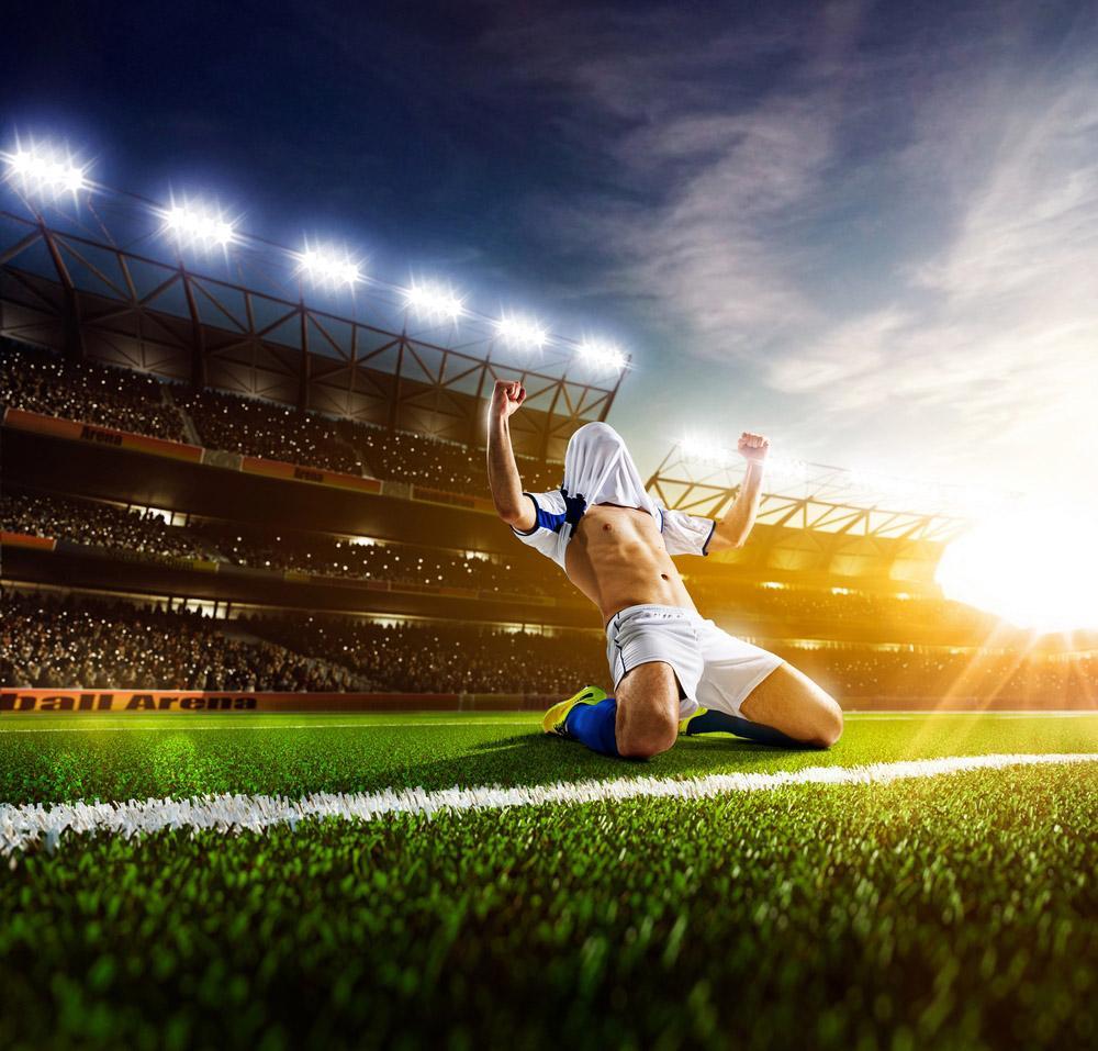Calciatore esulta nello stadio, sfondi di Calcio, 1000x957 HD, Desktop