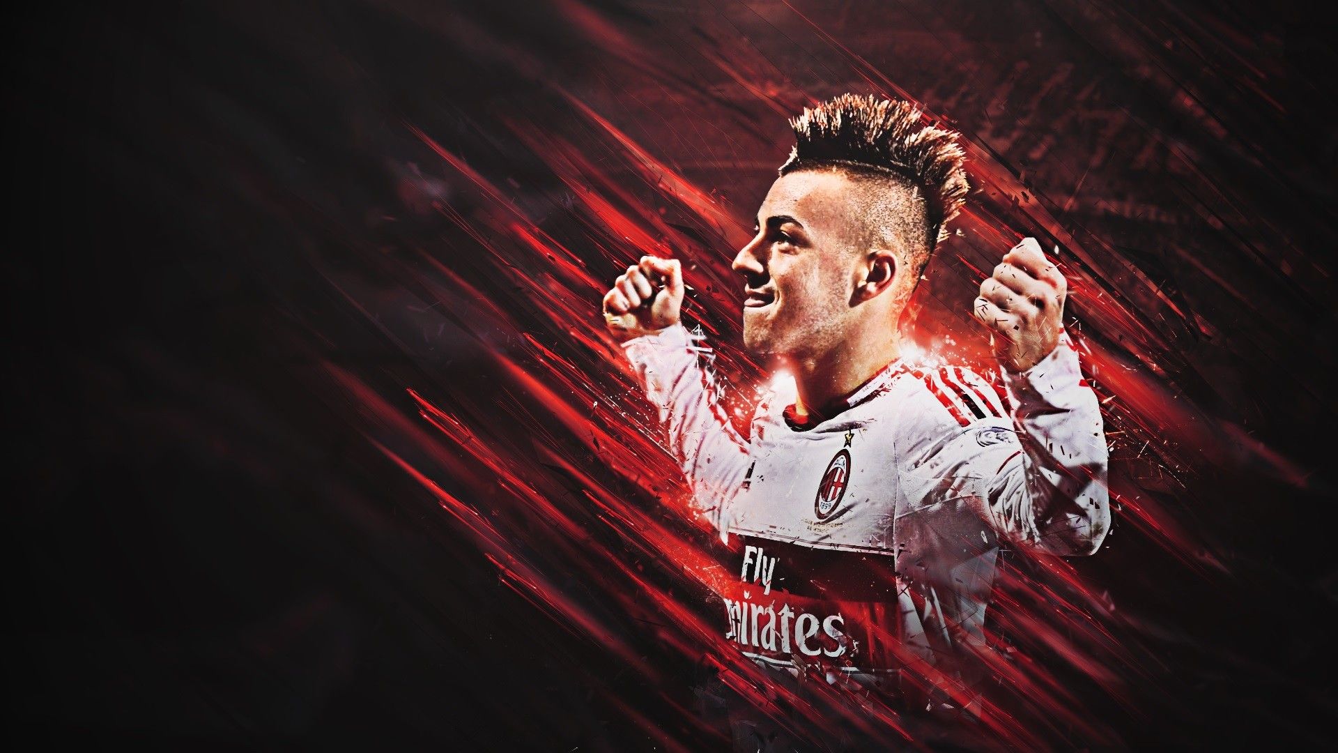 Calciatore AC Milan esultanza, sfondi di Calcio, 1920x1080 Full HD, PC