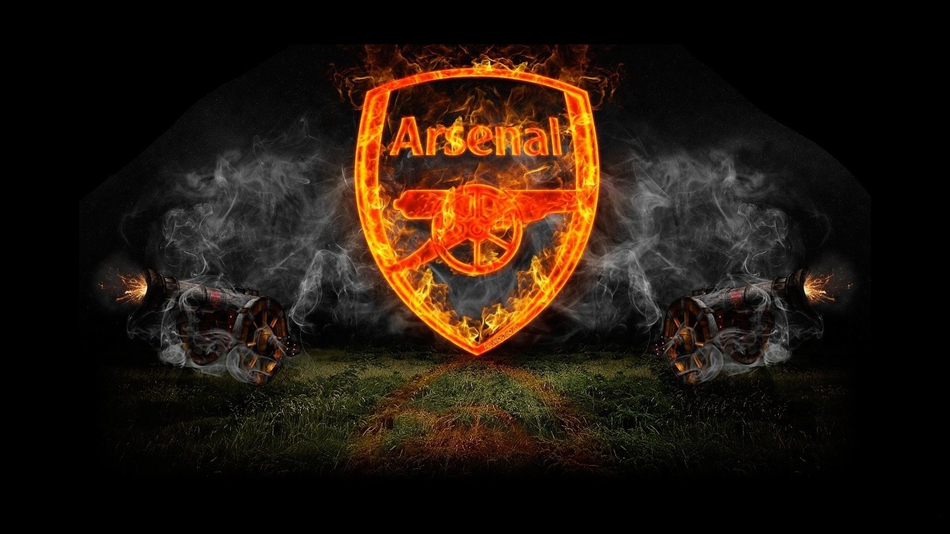 Logo Arsenal fiamme fuoco, calcio, sfondi di Calcio, 1920x1080 1080p, Desktop