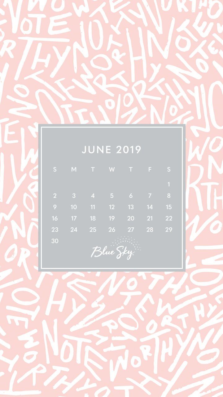 Calendario giugno 2019 rosa, 720x1280 Verticale, POCO