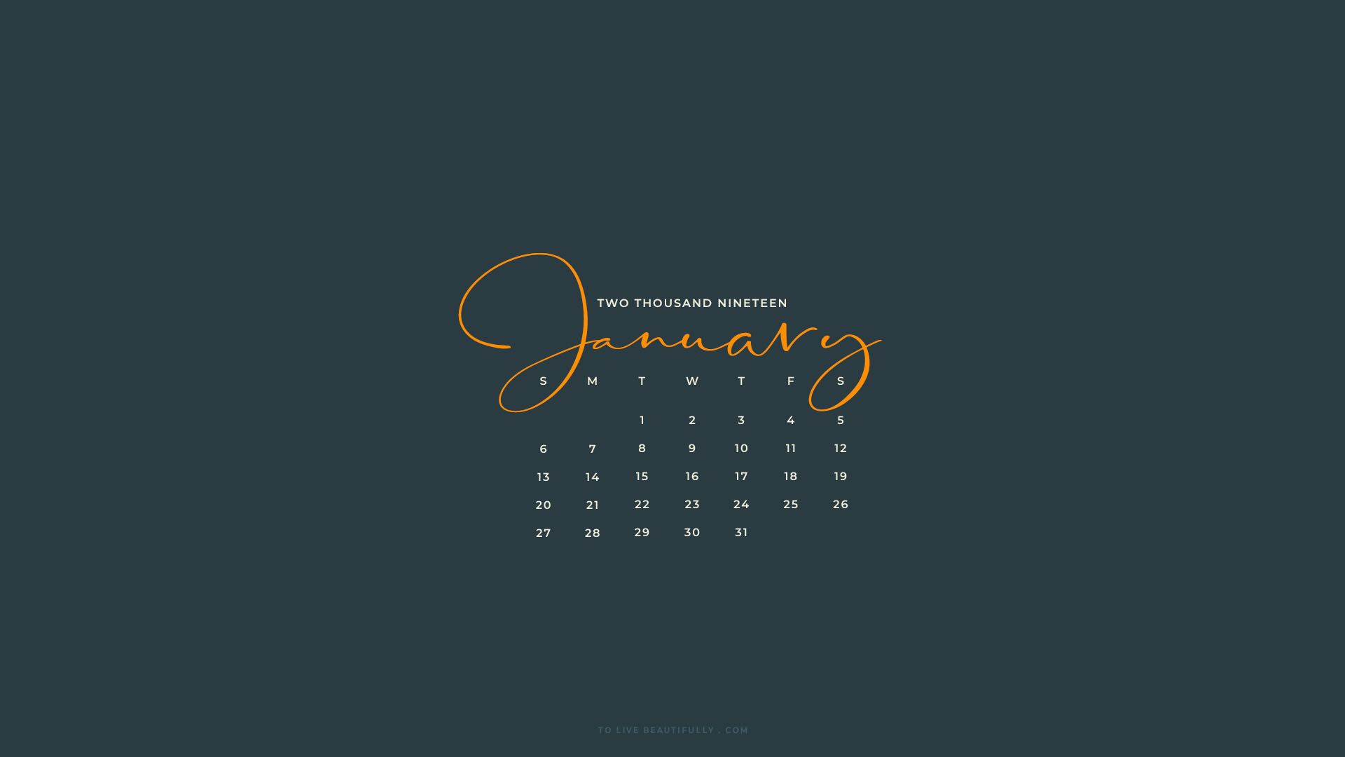 Calendario gennaio sfondo blu scuro, 1920x1080 Full HD, Desktop