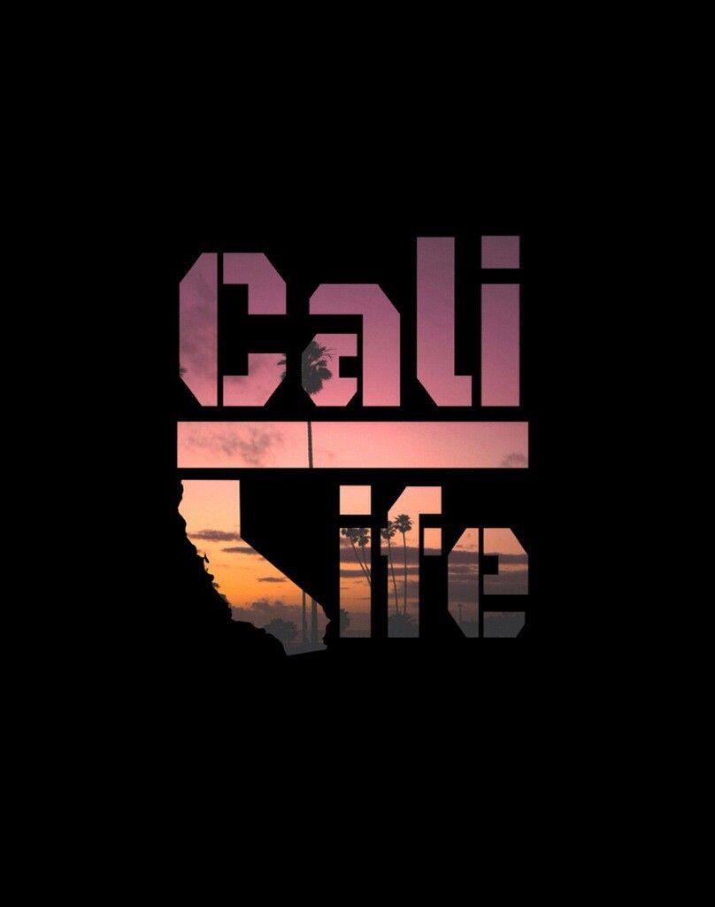 Scritta Cali Life tramonto, 808x1024 Full HD Verticale, iPhone