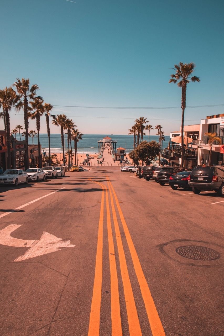 Strada Manhattan Beach California, 853x1280 Full HD Verticale, iPhone