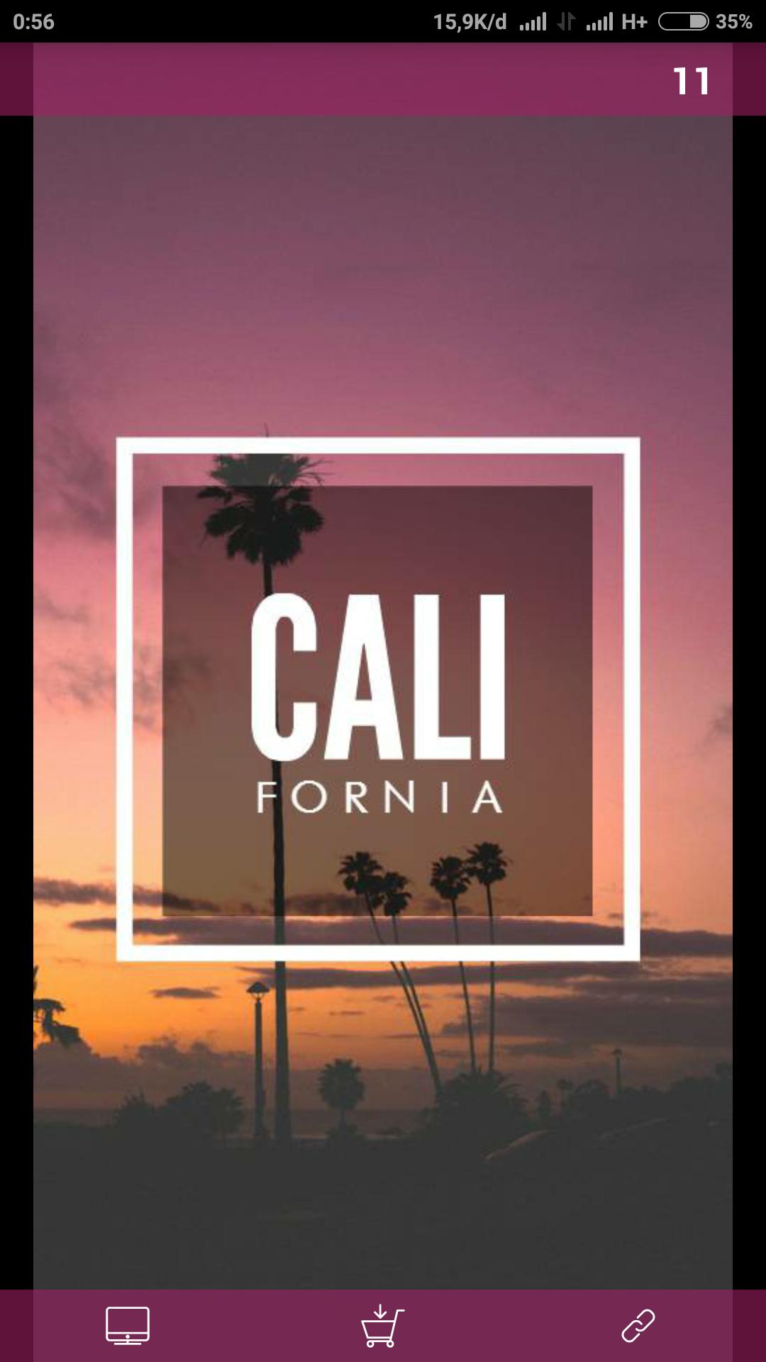 California palme tramonto rosa, 1080x1920 Full HD Verticale, Smartphone