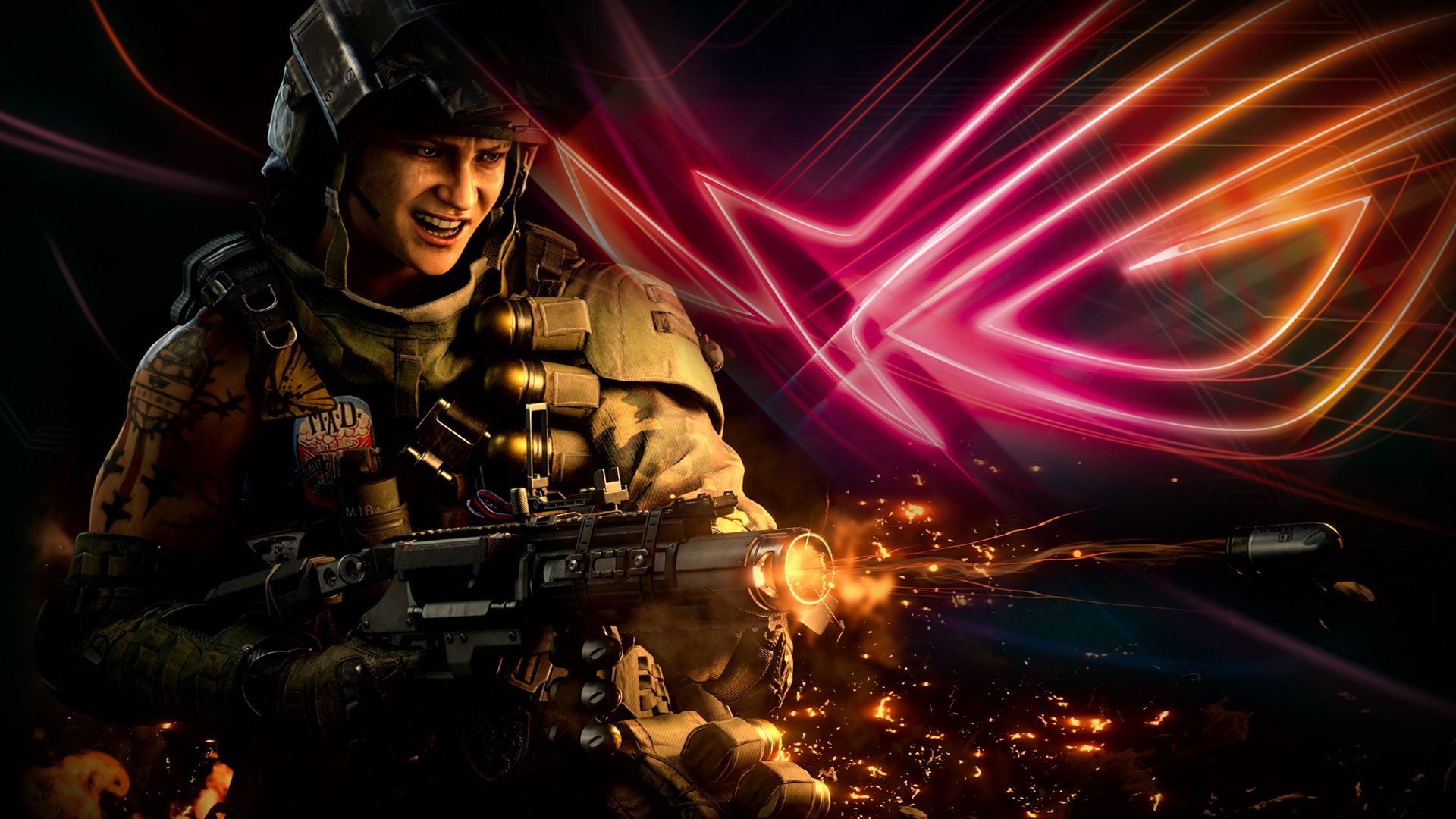 Soldato Call of Duty logo ROG, 1920x1080 Full HD, PC Desktop
