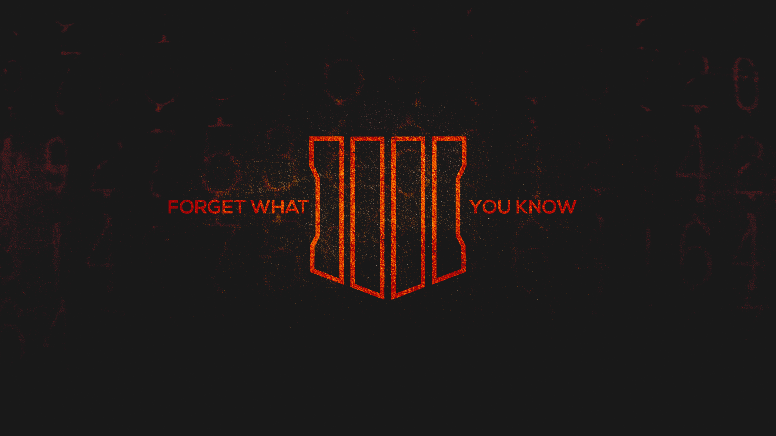 Logo Black Ops 4 rosso, 2560x1440 2K, Desktop