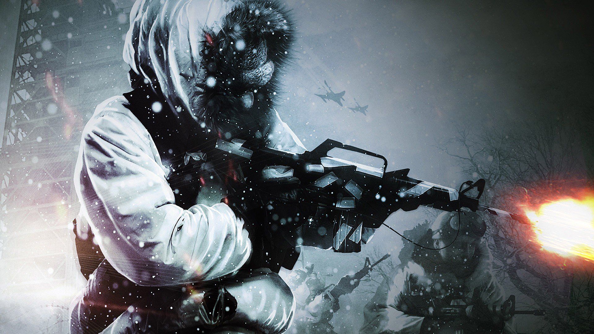 Soldato mimetico bianco neve, 1920x1080 Full HD 1080p, Laptop