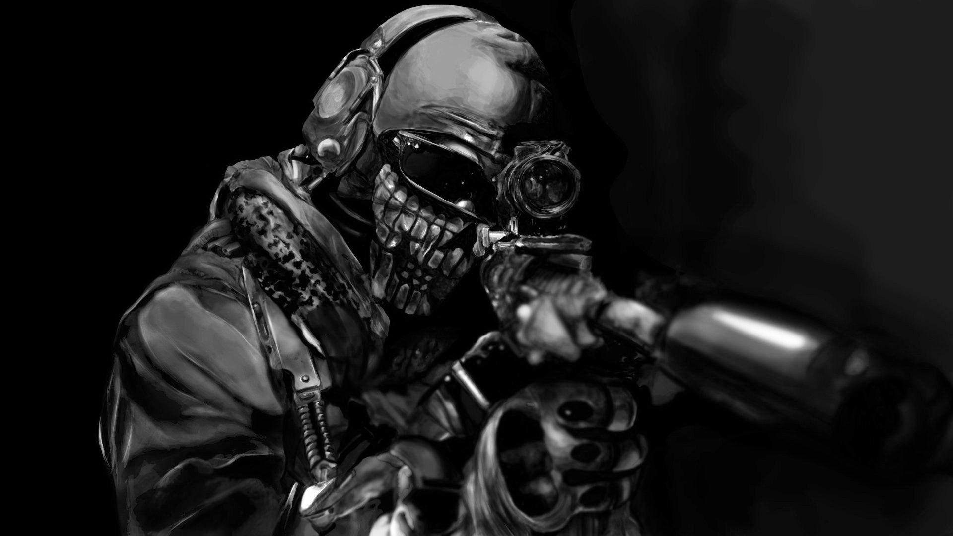 Soldato maschera teschio Ghost, 1920x1080 Full HD, PC Desktop