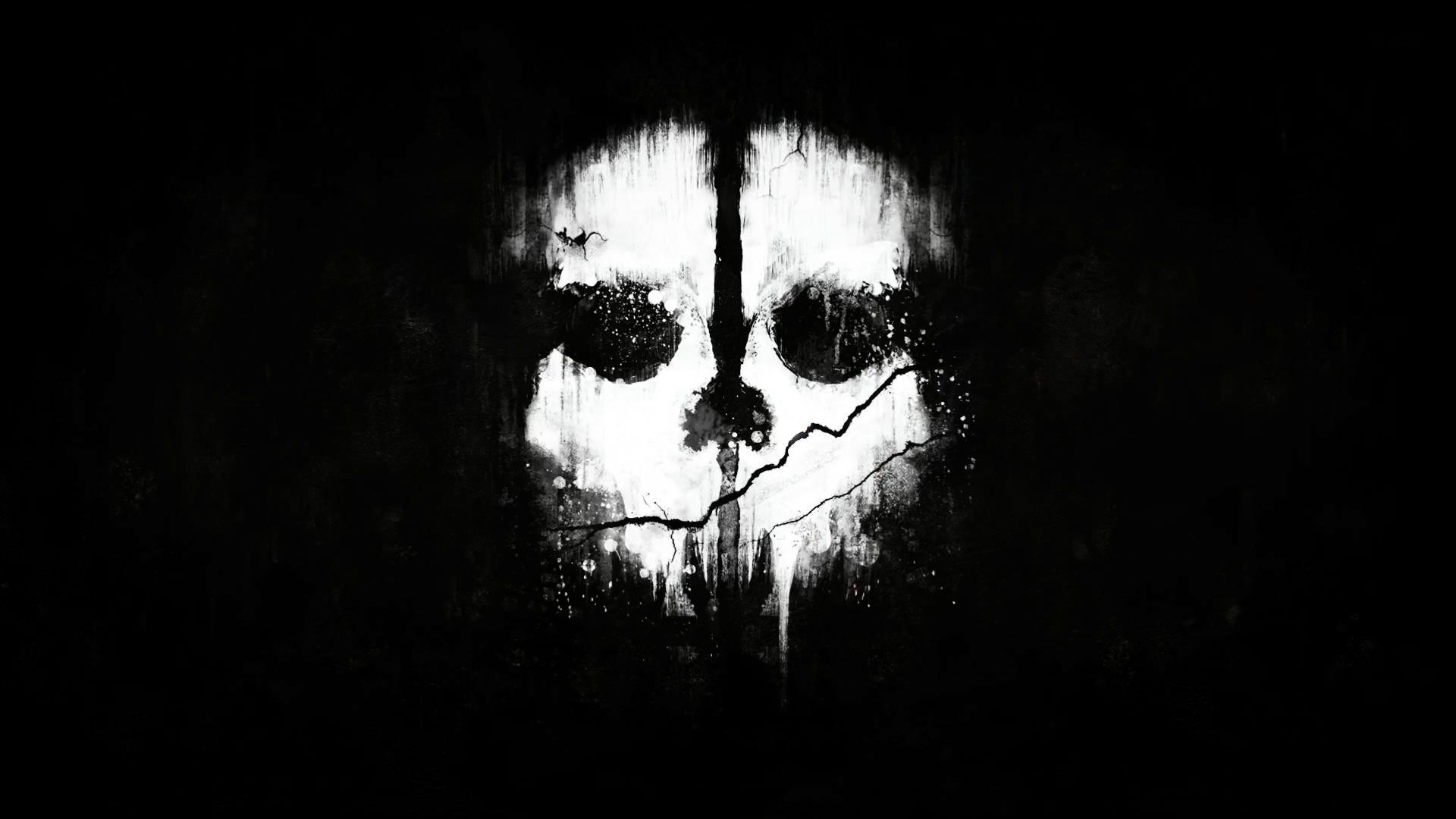 Maschera teschio Ghost bianco nero, 1920x1080 Full HD, Desktop