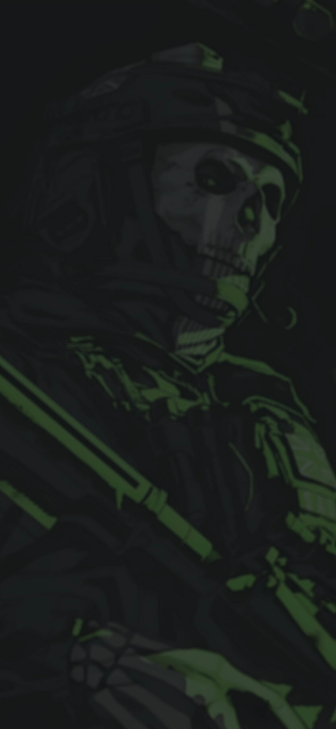 Ghost maschera teschio verde, 1181x2560 Verticale, Xiaomi