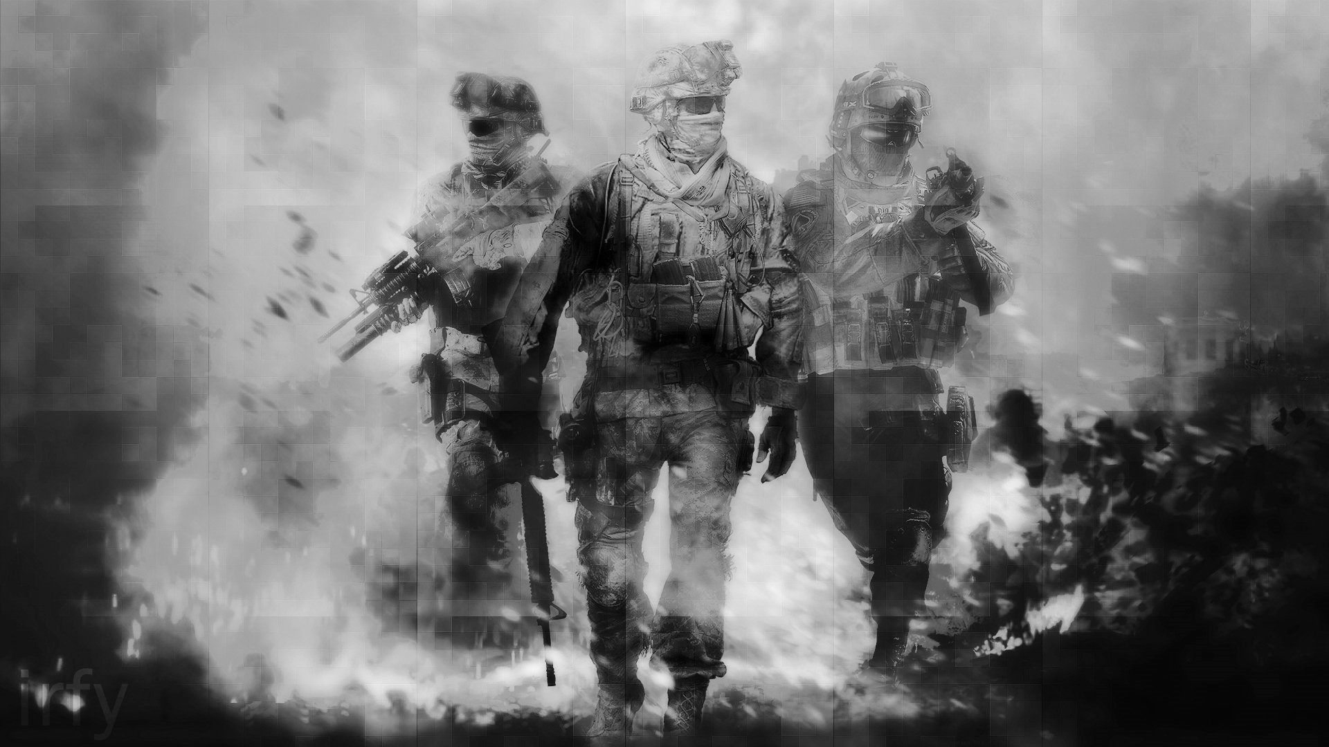 Soldati Call of Duty bianco e nero, Activision, 1920x1080 Full HD 1080p, Laptop