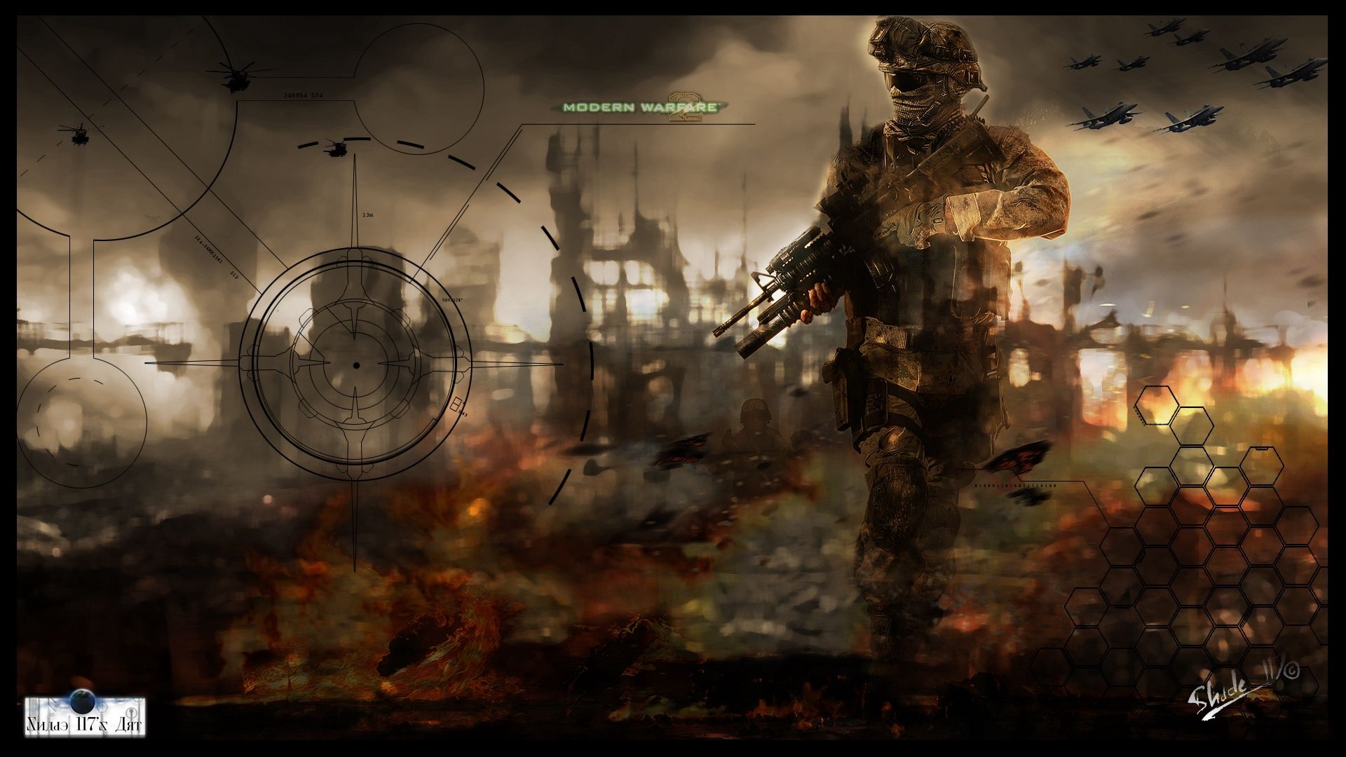 Soldato Modern Warfare in battaglia, 1920x1080 1080p, Desktop