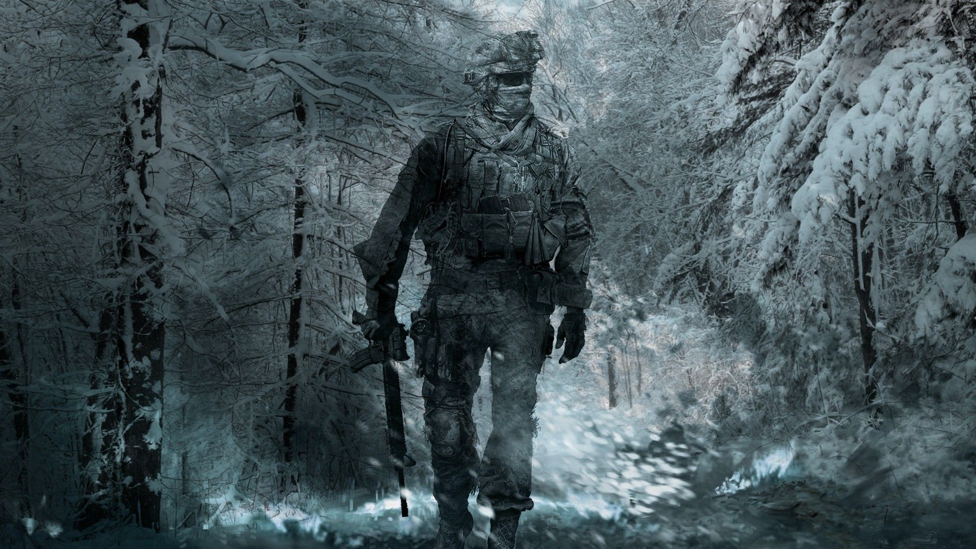 Soldato mimetico bianco nella neve, 1920x1080 Full HD, PC Desktop