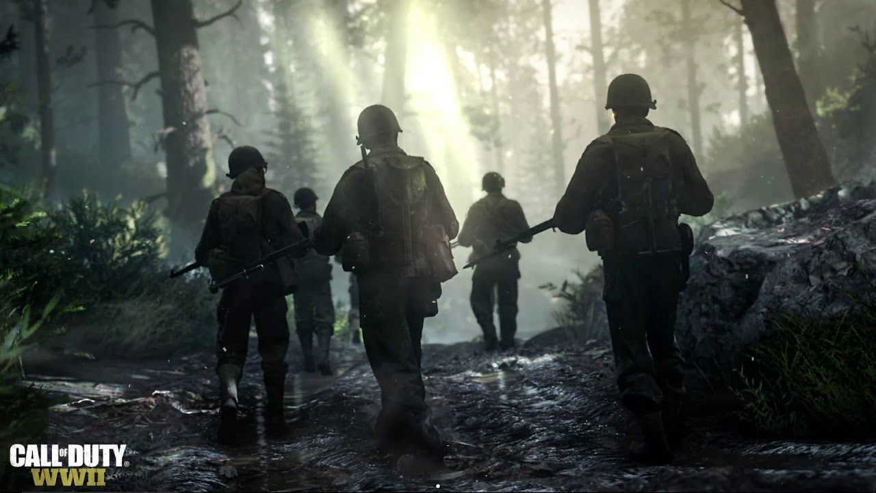 Soldati Call of Duty WWII foresta, Activision, 1280x720 720p, PC