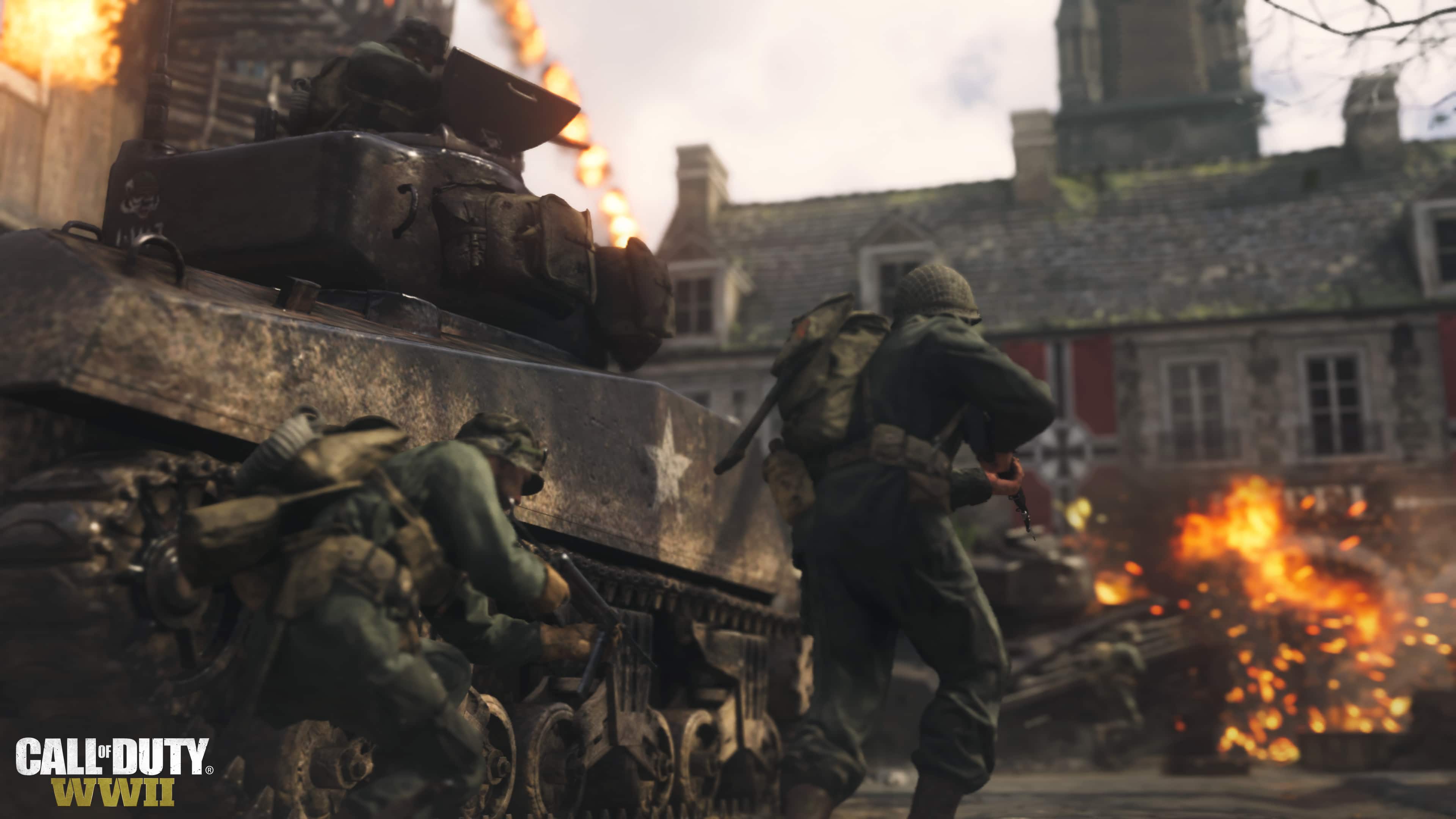 Soldati Call of Duty WWII battaglia, 3840x2160 Ultra HD, 4K TV