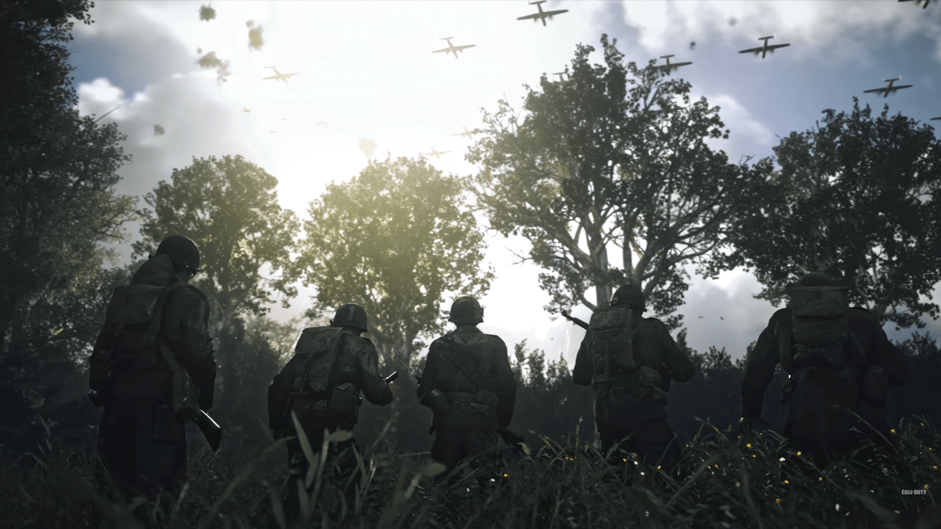Soldati WW2 in marcia, aerei, 1920x1080 Full HD 1080p, Laptop