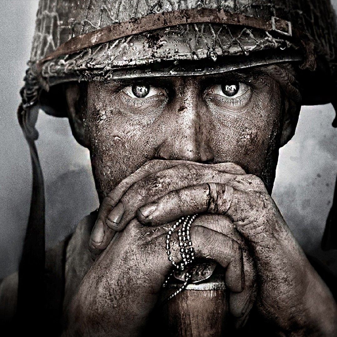 Soldato WWII con elmetto, 1078x1078 HD, Desktop