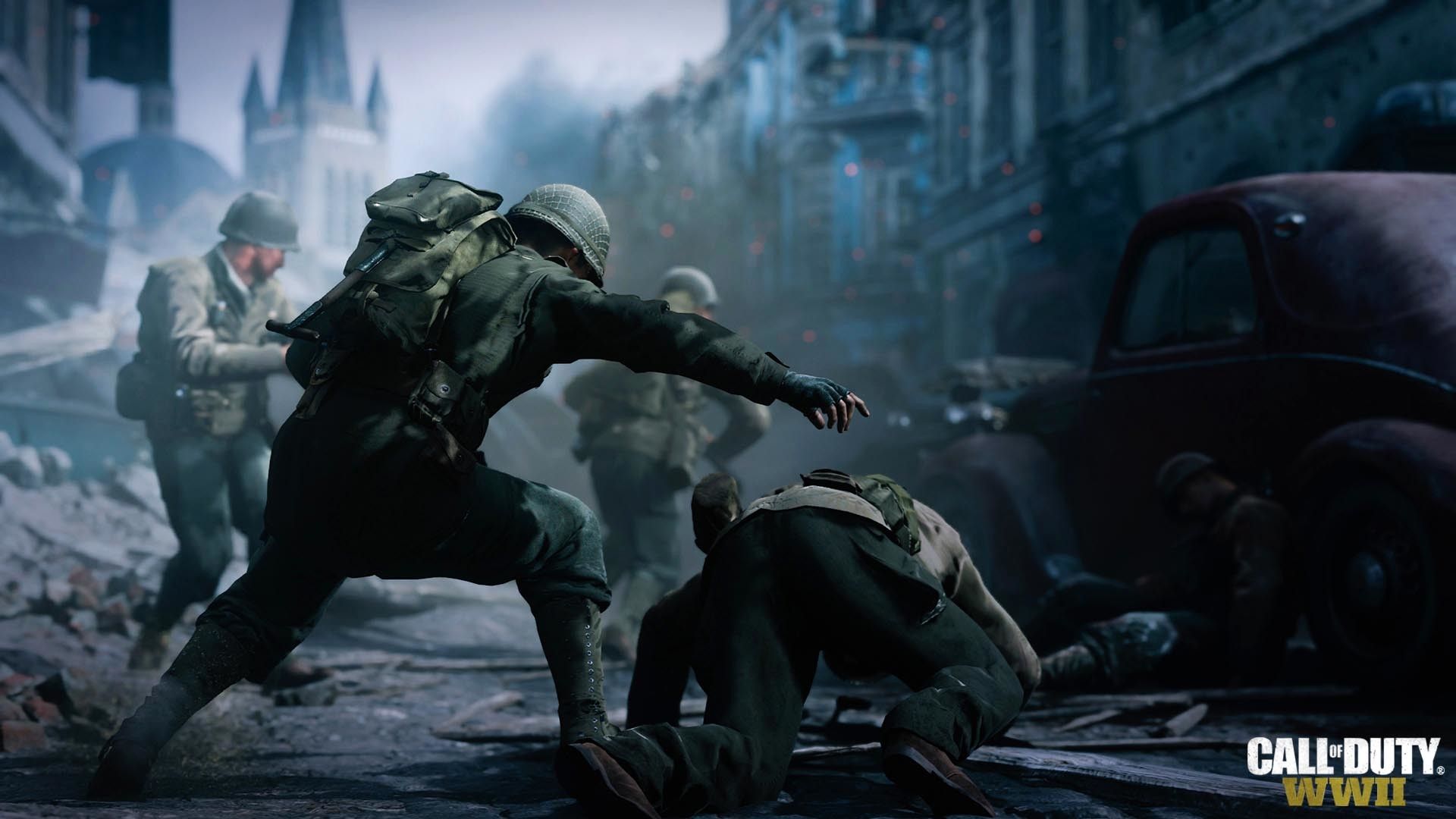 Soldati Call of Duty WWII combattimento, 1920x1080 Full HD, Laptop