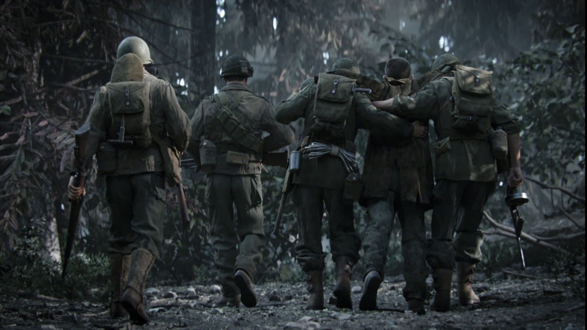 Soldati nella foresta, Call of Duty WWII, 1920x1080 Full HD, Laptop
