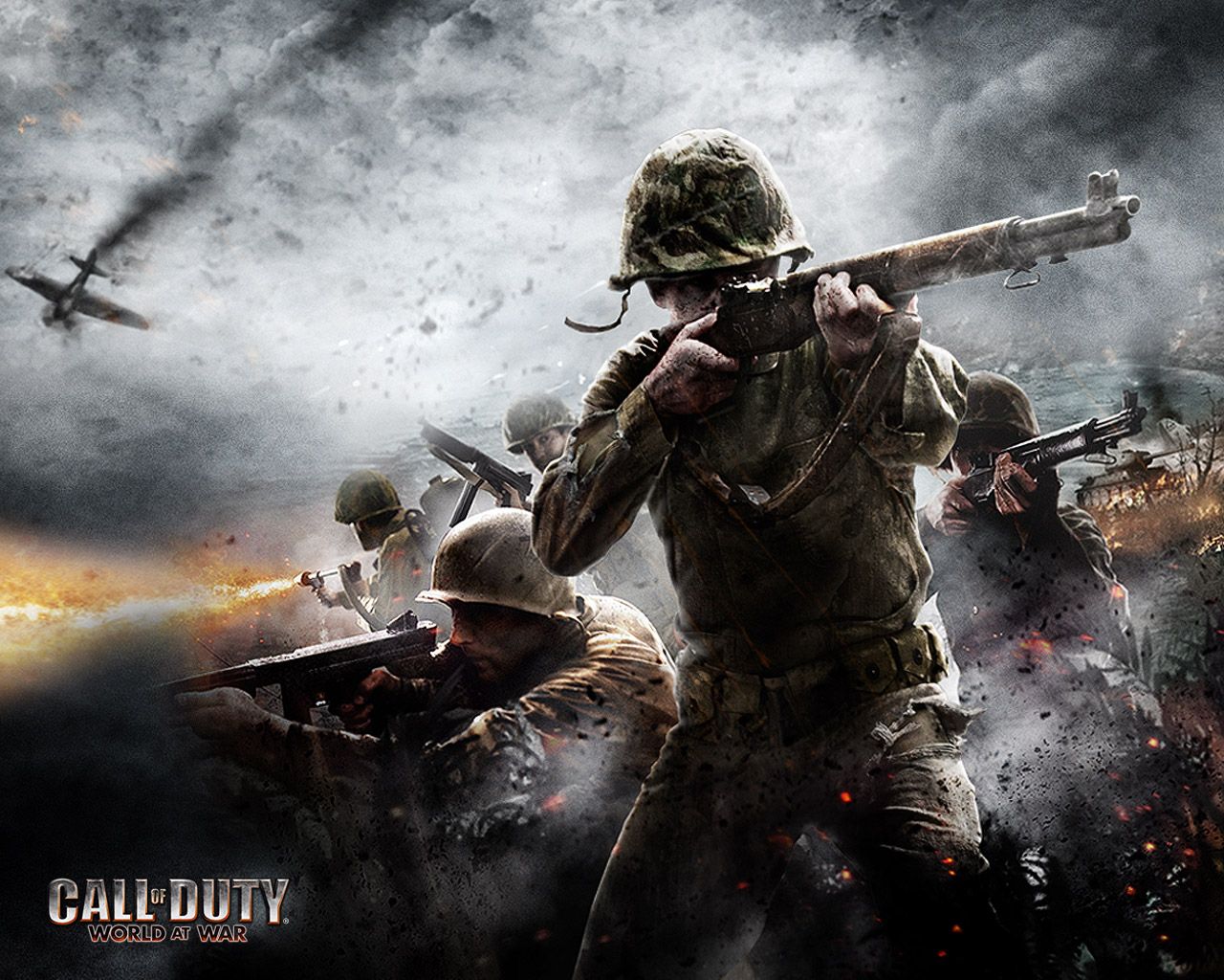 Soldati Call of Duty WWII combattimento, 1280x1024 HD, ROG Asus Laptop