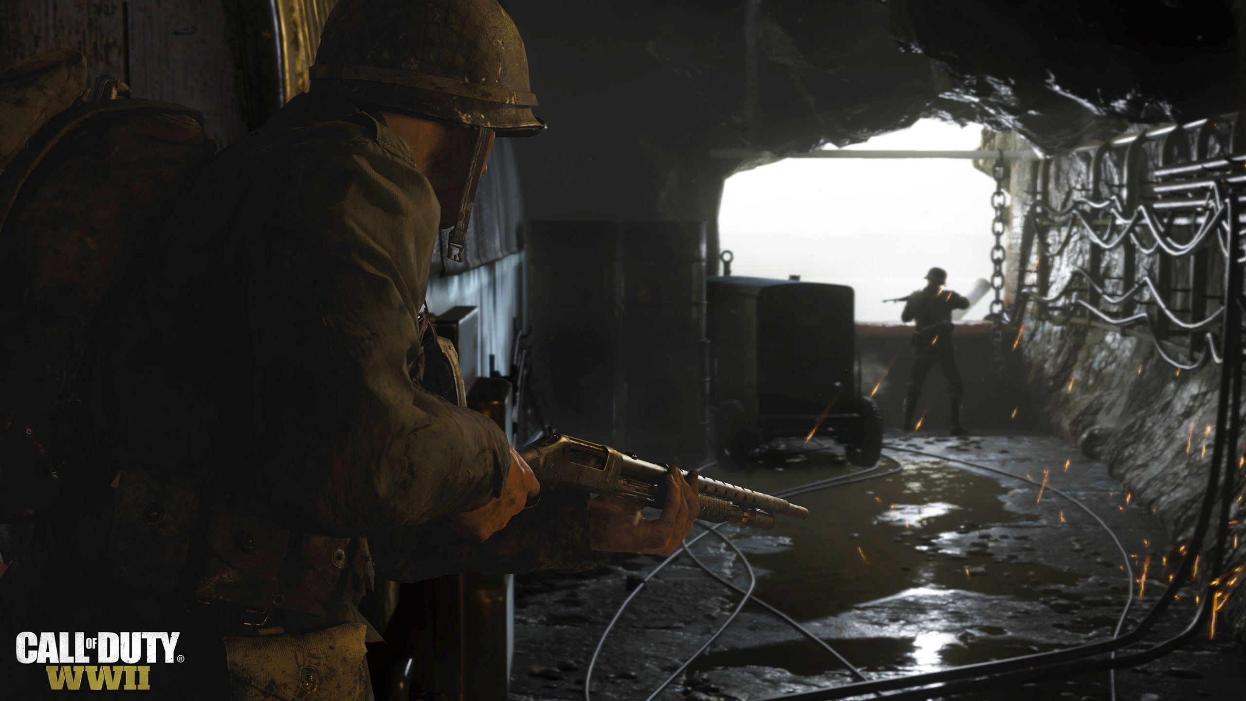 Soldato Call of Duty WWII bunker, 2560x1440 1440p, Desktop