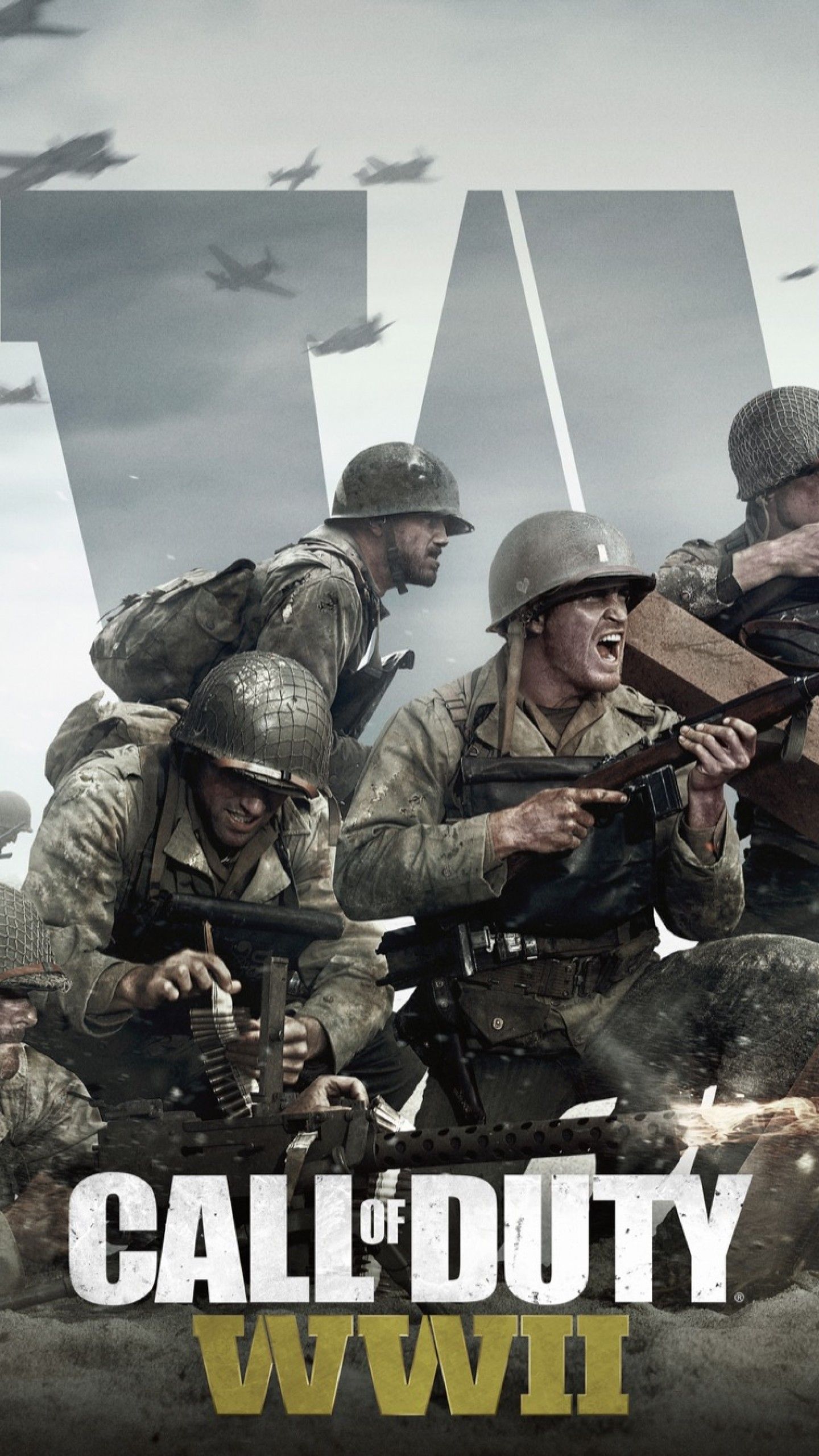 Soldati Call of Duty WWII sbarco, 1440x2560 Full HD Verticale, iPhone