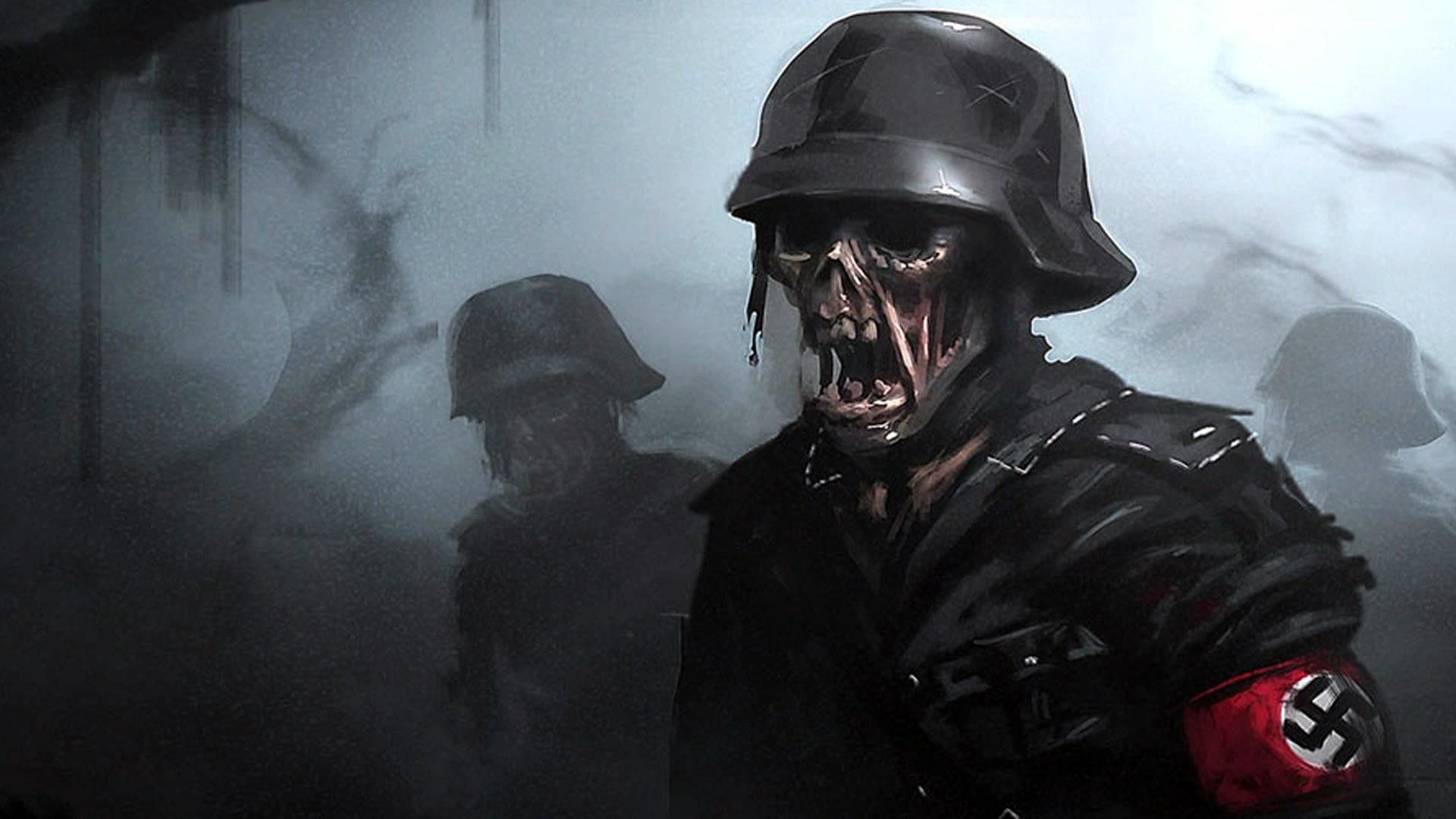 Soldato zombie nazista casco, 1920x1080 1080p, Laptop