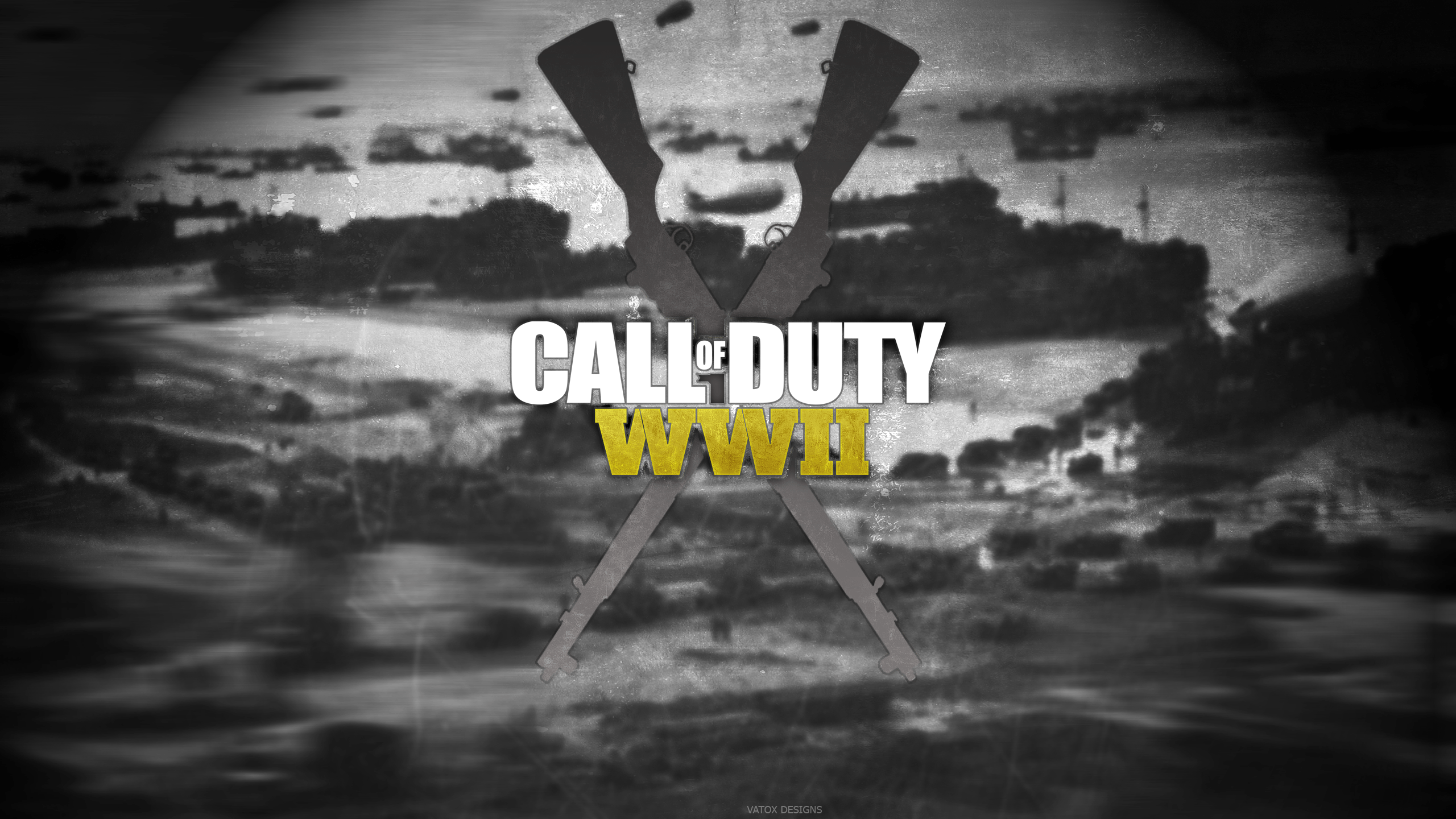 Call of Duty WWII logo, 2560x1440 2K, Desktop