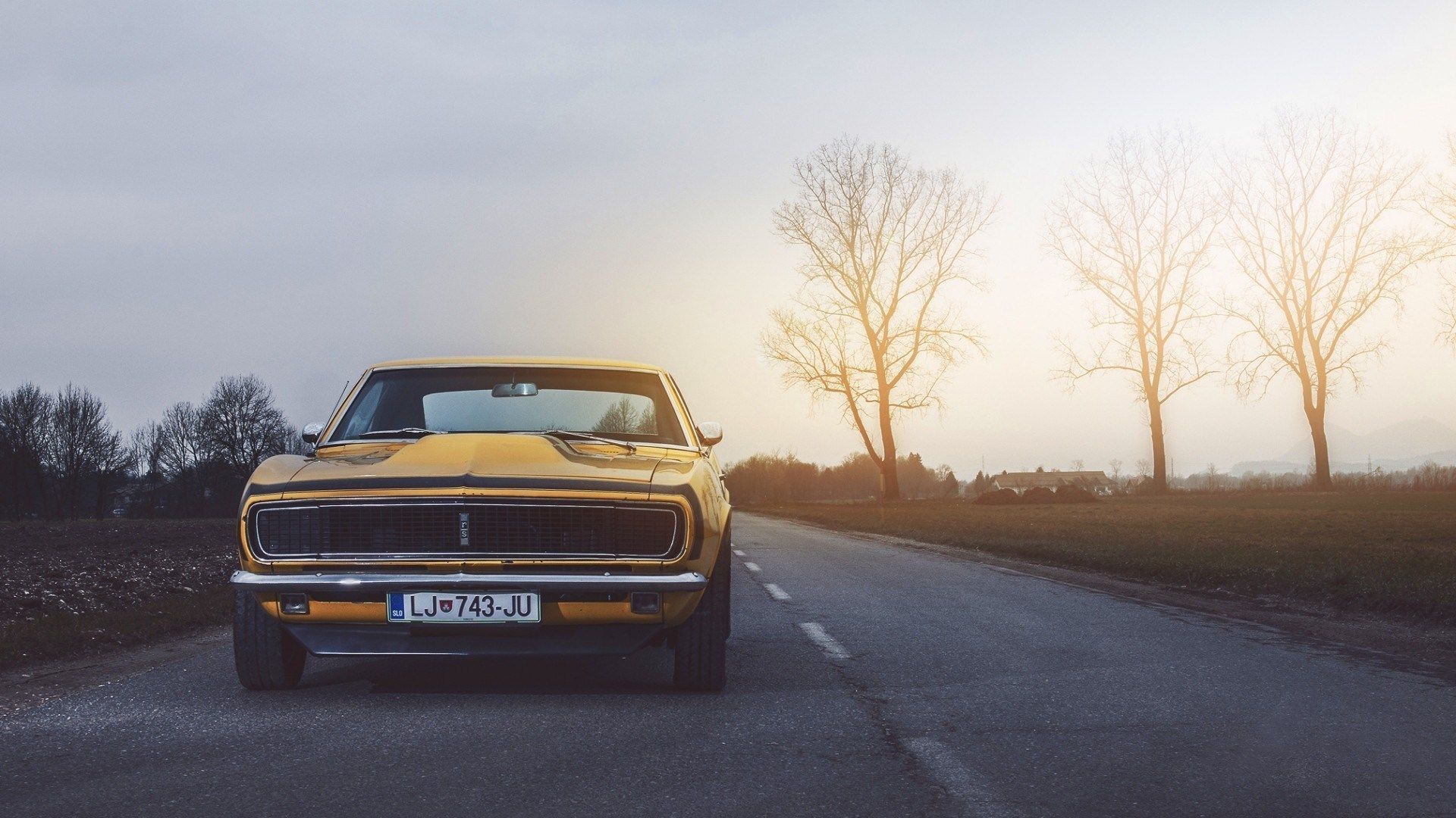 Camaro SS gialla, strada, 1920x1080 1080p, PC Desktop