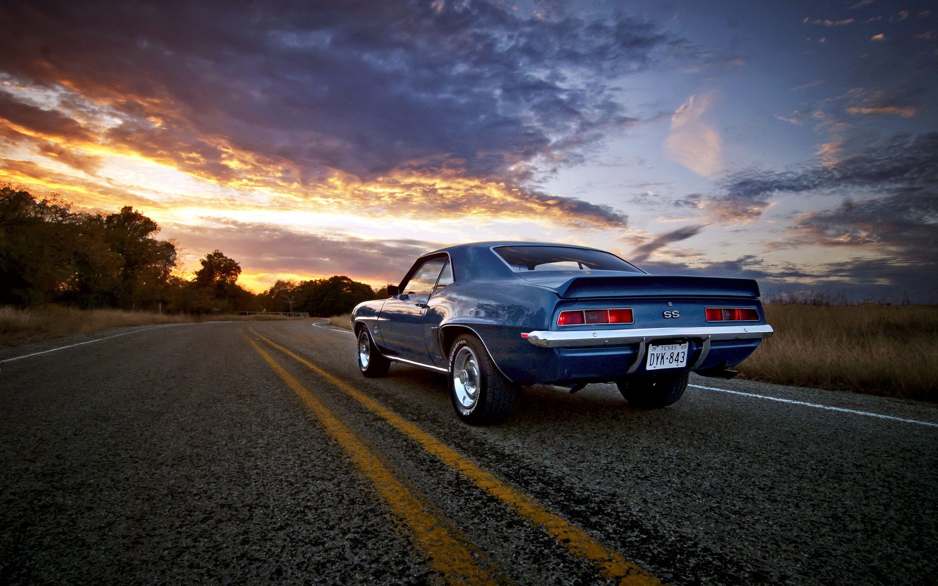 Camaro SS blu al tramonto, 1920x1200 Full HD+, Laptop