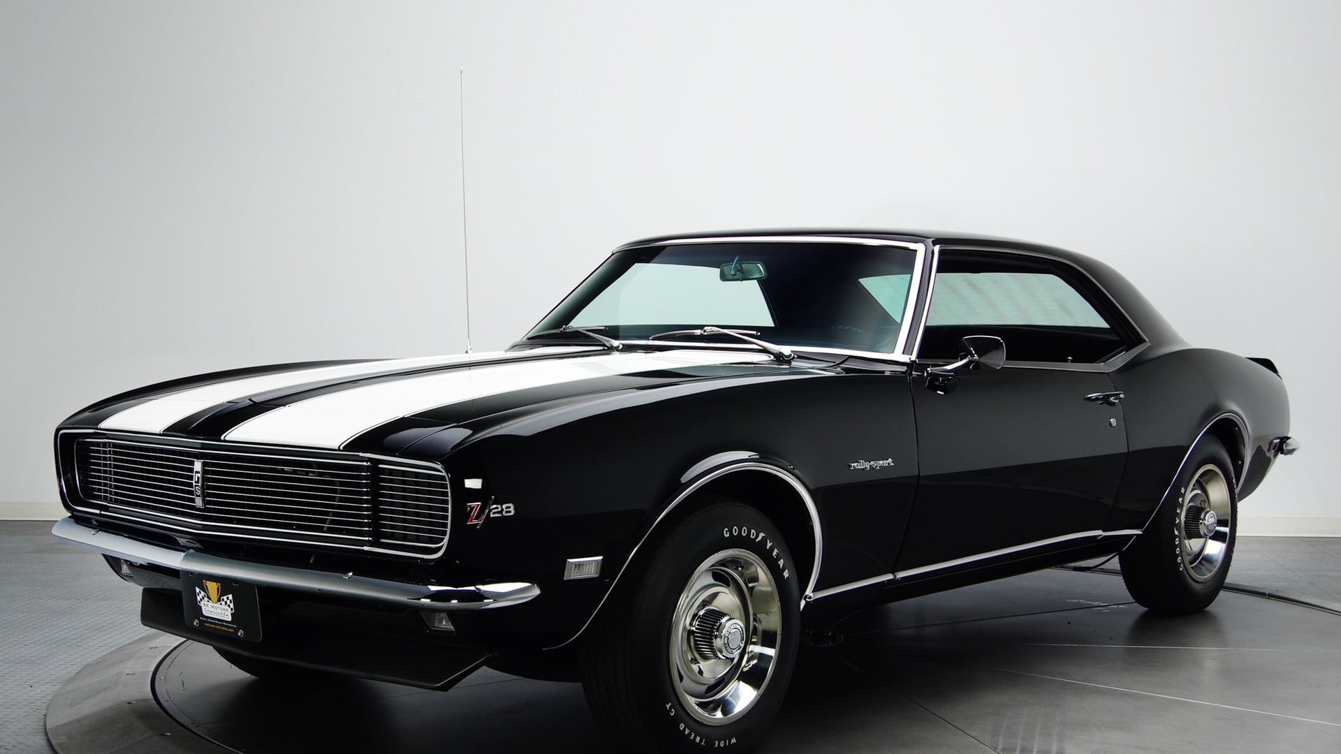 Chevrolet Camaro SS nera 1969, V8, 1920x1080 Full HD, Laptop