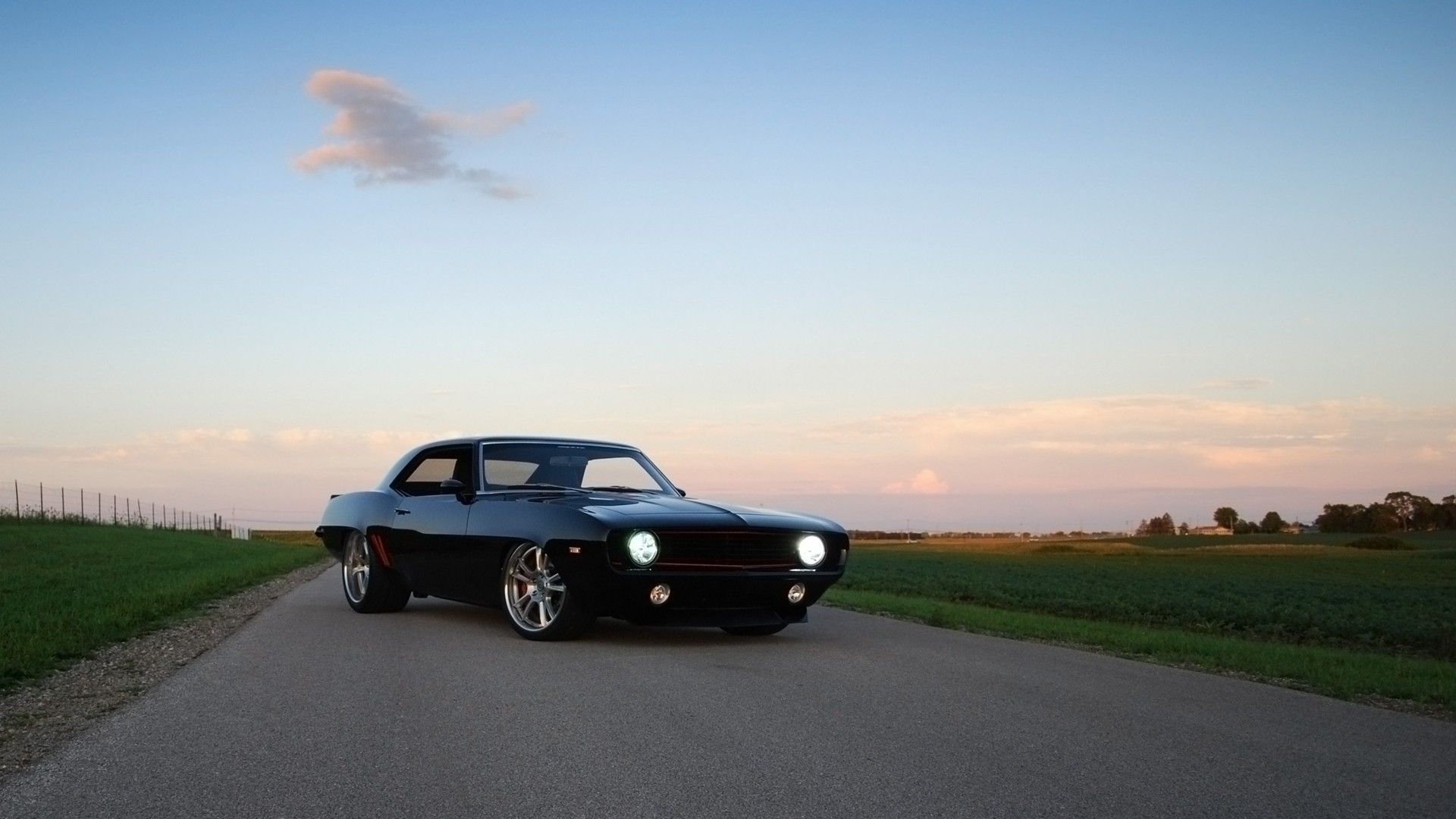 Camaro SS nera del '69, 1920x1080 Full HD, Desktop
