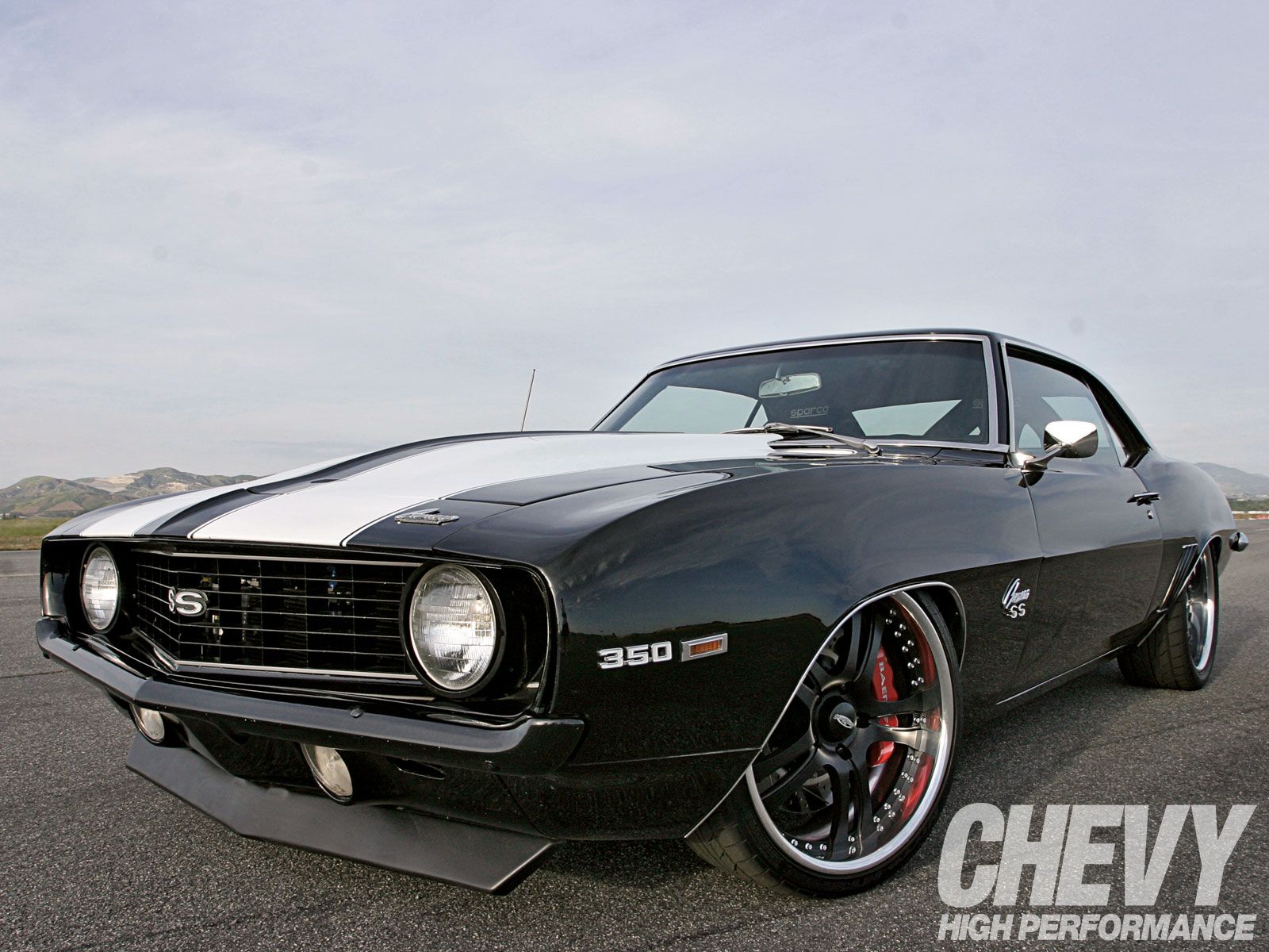 Camaro SS 1969 nera, 1600x1200 HD Ready, Laptop
