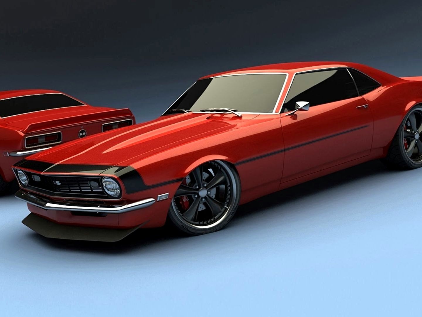 Camaro SS rossa 1969, 1440x1080 720p, PC