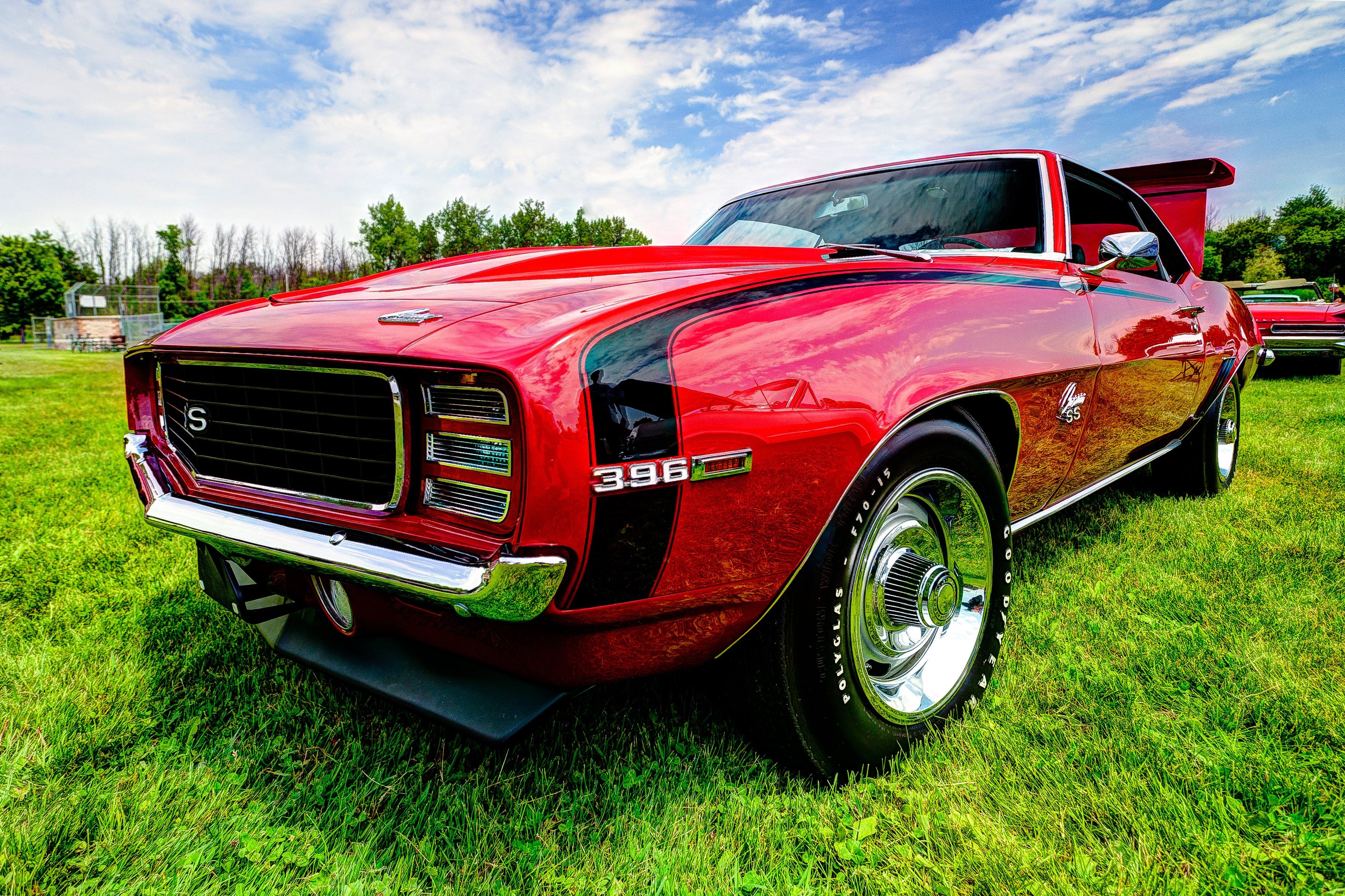 Camaro SS rossa 1969, 3688x2459 WQXGA, Monitor Gaming