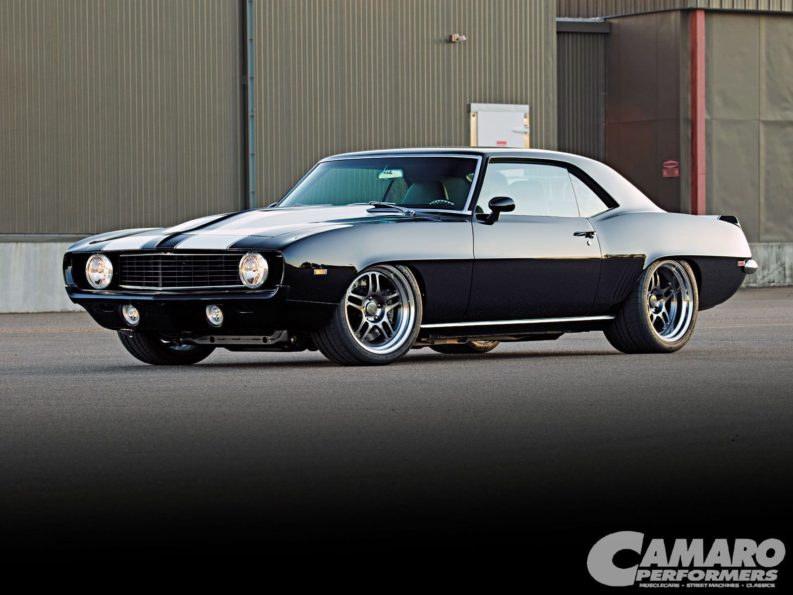 Camaro SS 1969 nera, 1600x1200 900p, Desktop