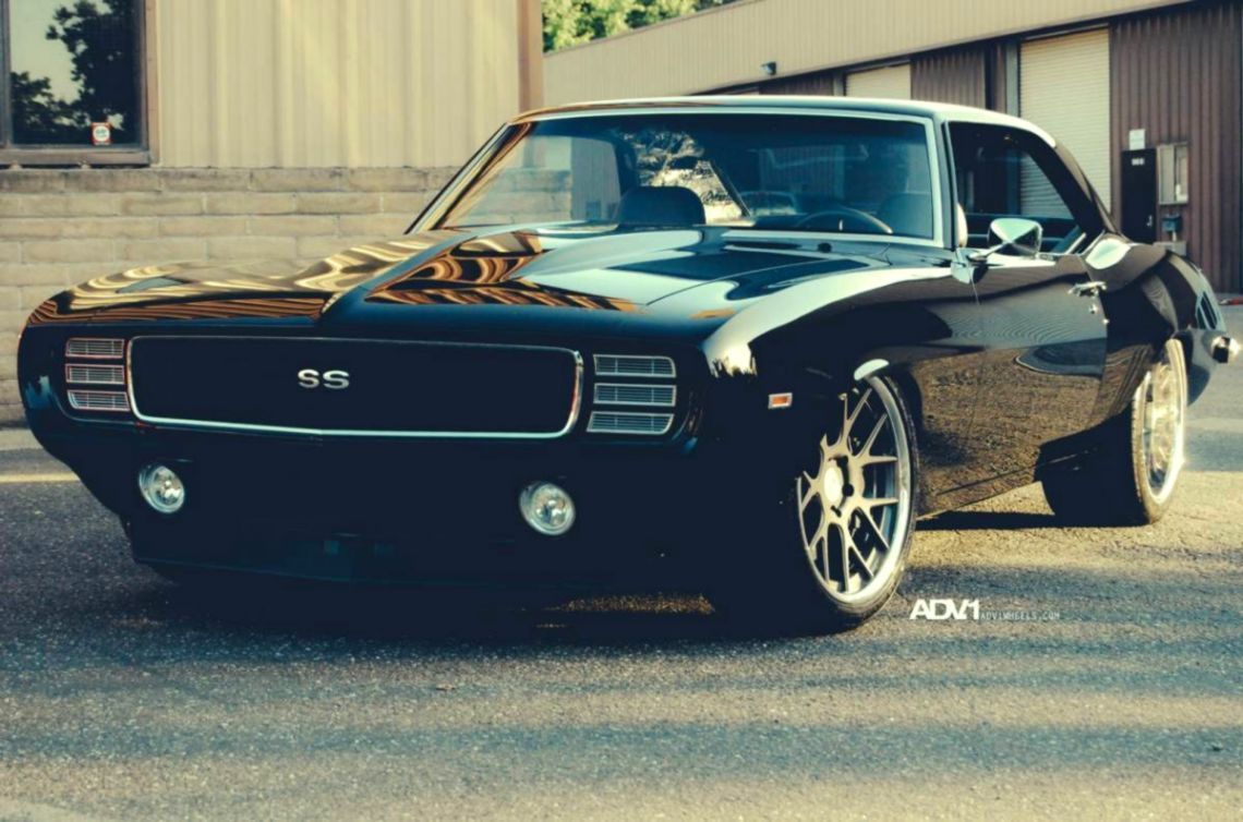 Camaro SS 1969 nera, 1140x754 HD, Laptop