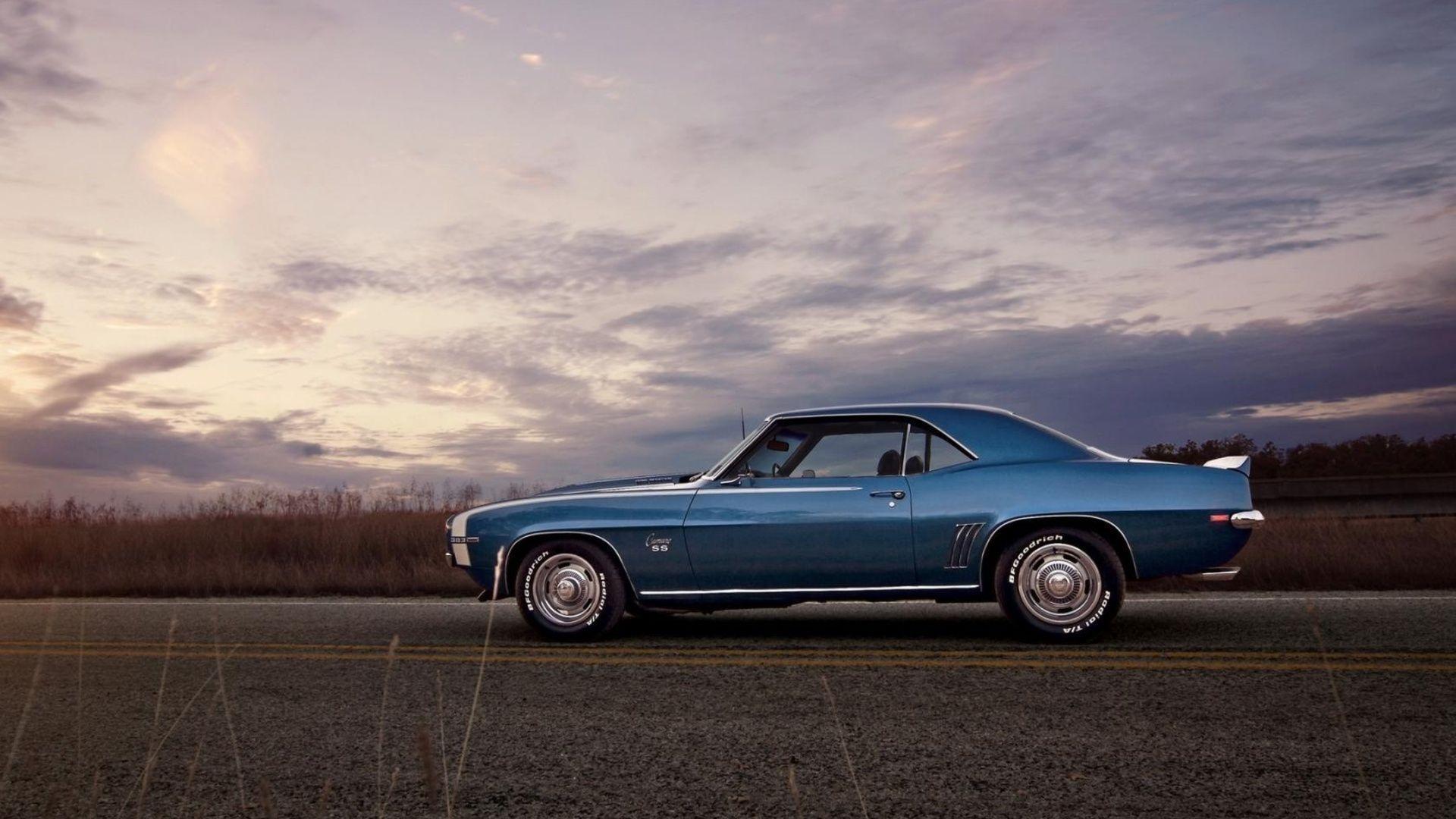 Camaro SS blu 1969, 1920x1080 Full HD 1080p, Desktop
