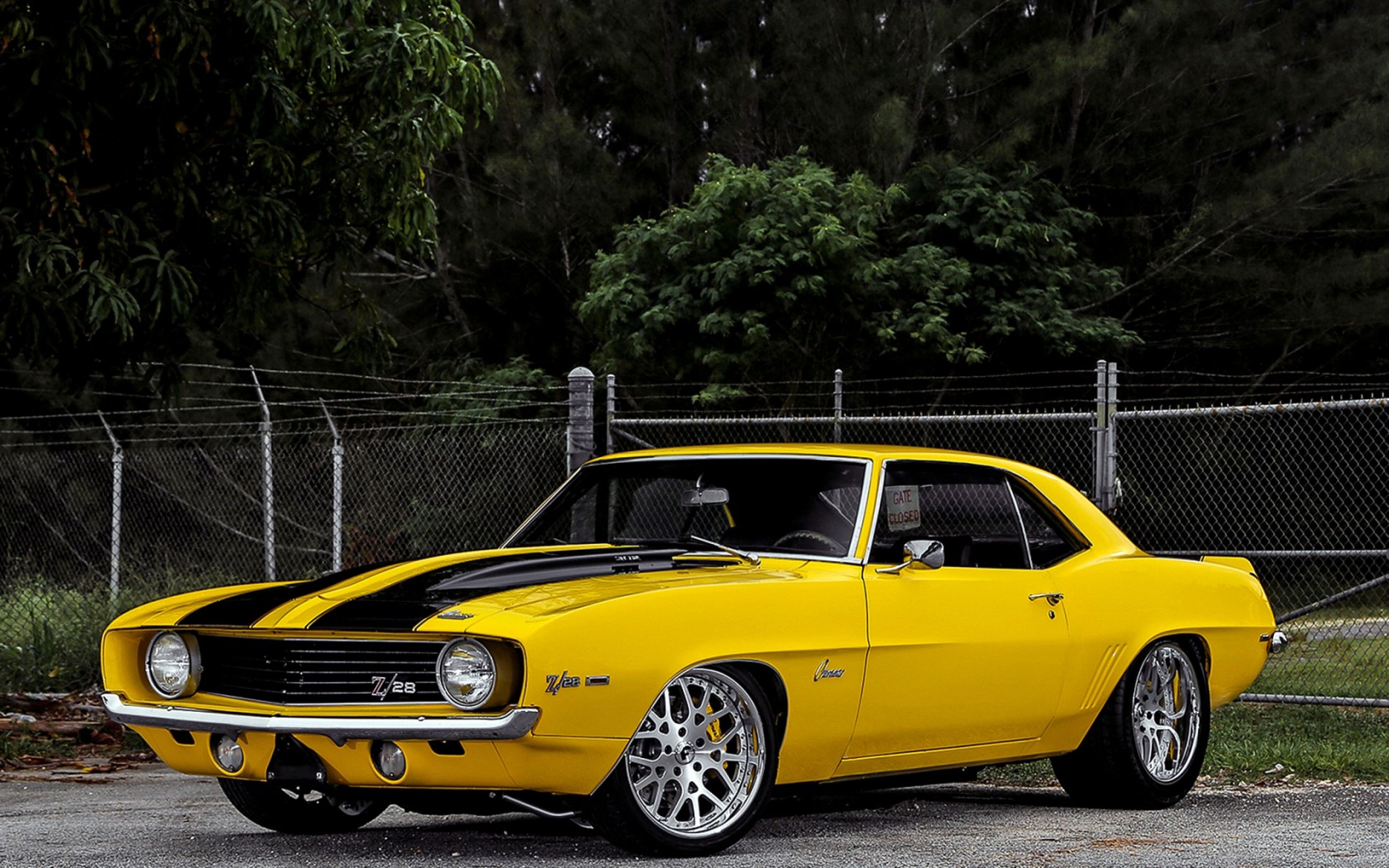 Chevrolet Camaro SS gialla 1969, V8, 3840x2400 UHD, PC 4K