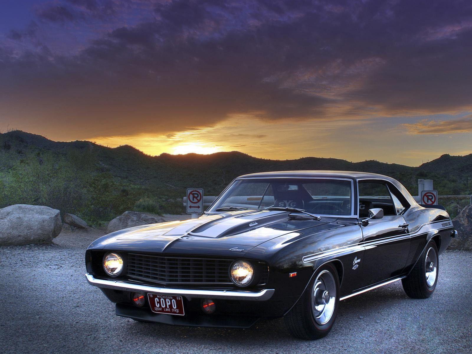 Camaro SS nera al tramonto, 1600x1200 900p, Laptop
