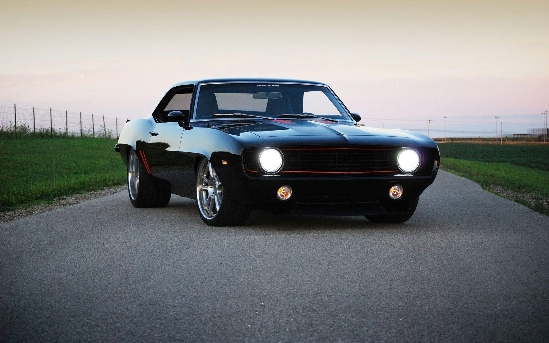 Camaro SS nera 1969, 1920x1200 Full HD+, iMac