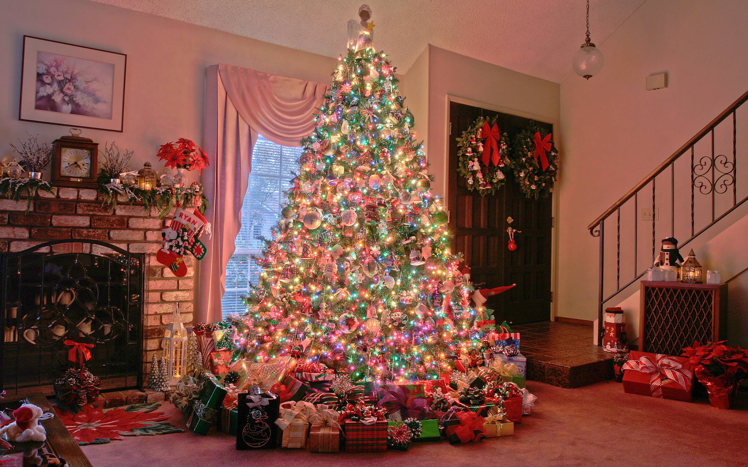 Albero di Natale con camino, 2560x1600 2K, PC