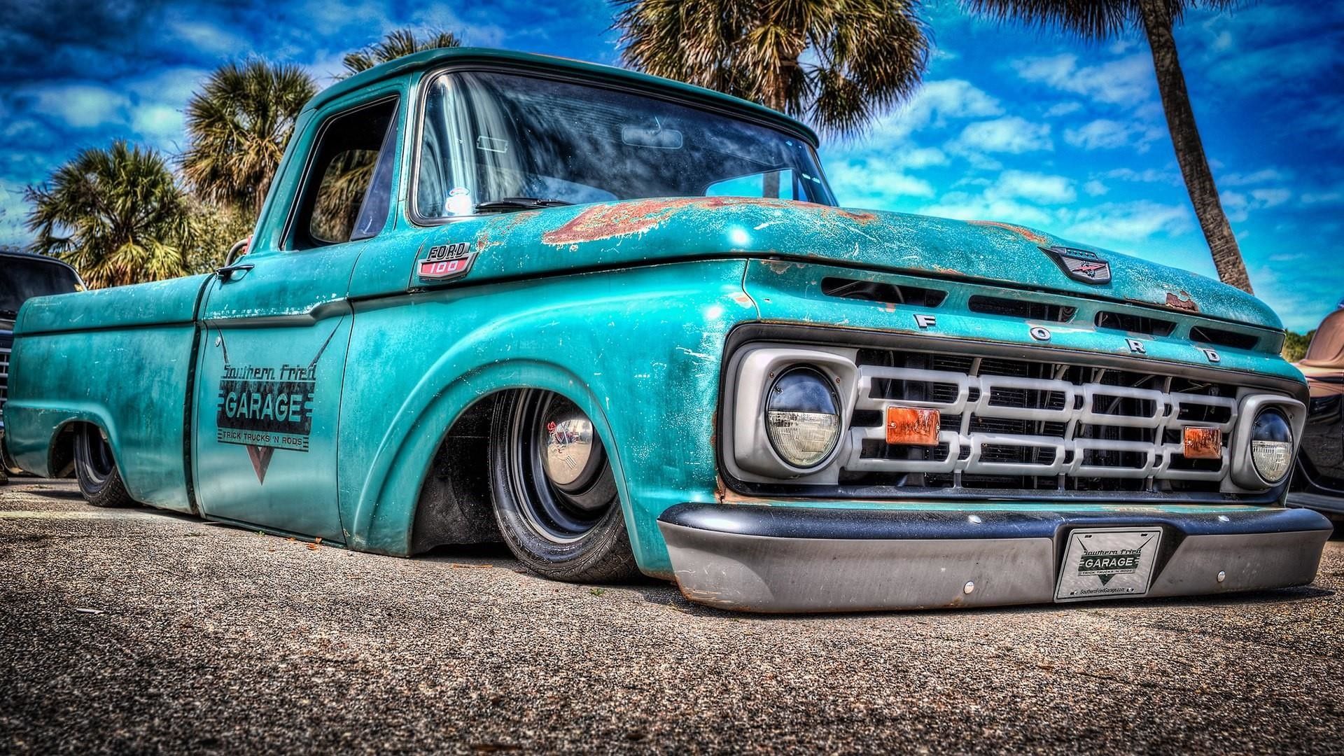 Camion Ford classico turchese, 1920x1080 Full HD 1080p, Desktop