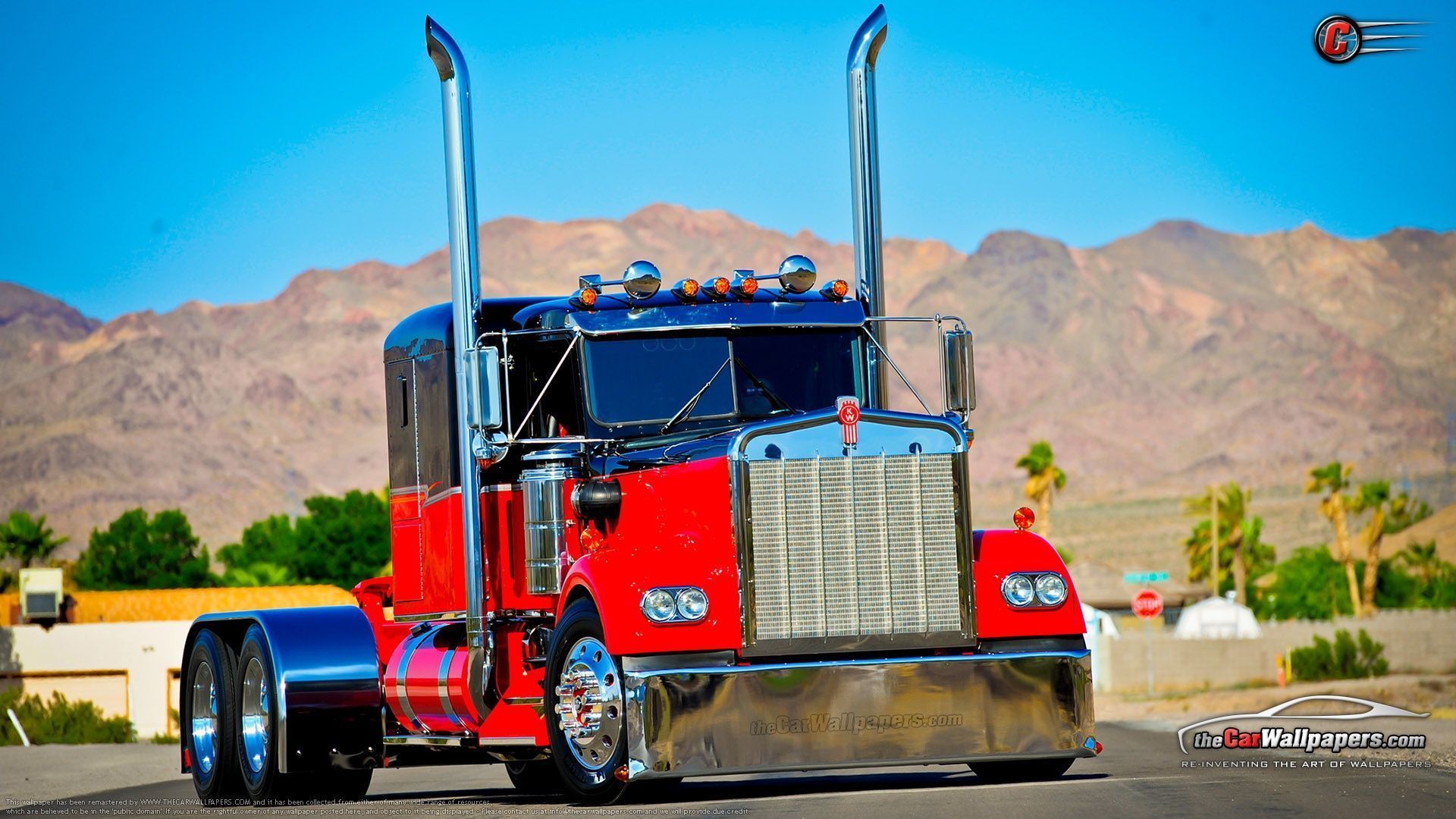 Camion Peterbilt rosso classico, 1920x1080 Full HD 1080p, Laptop
