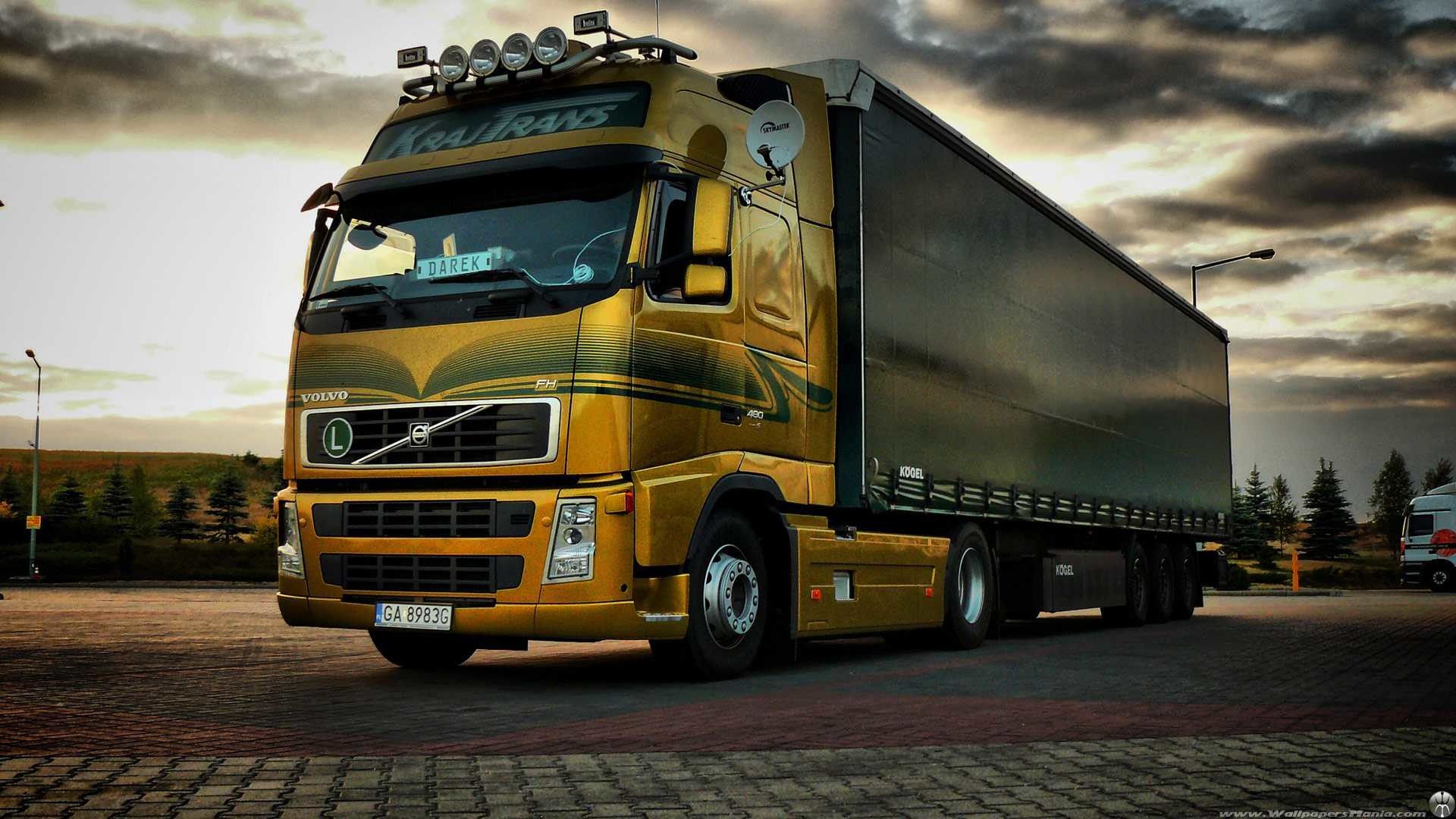 Camion Volvo dorato classico, 1920x1080 1080p, PC Desktop