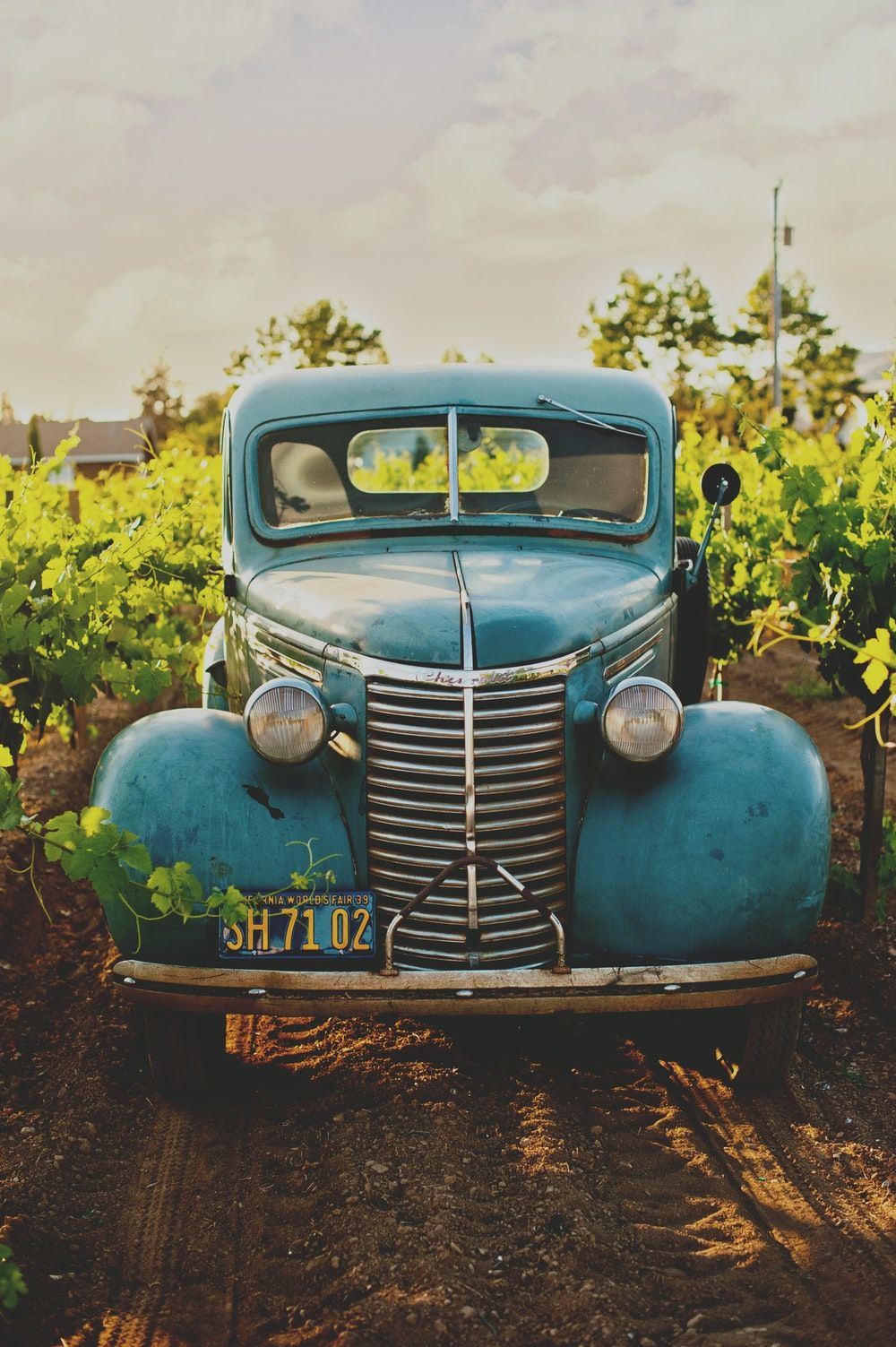 Camion classico blu vintage, 1000x1503 Full HD Verticale, Smartphone